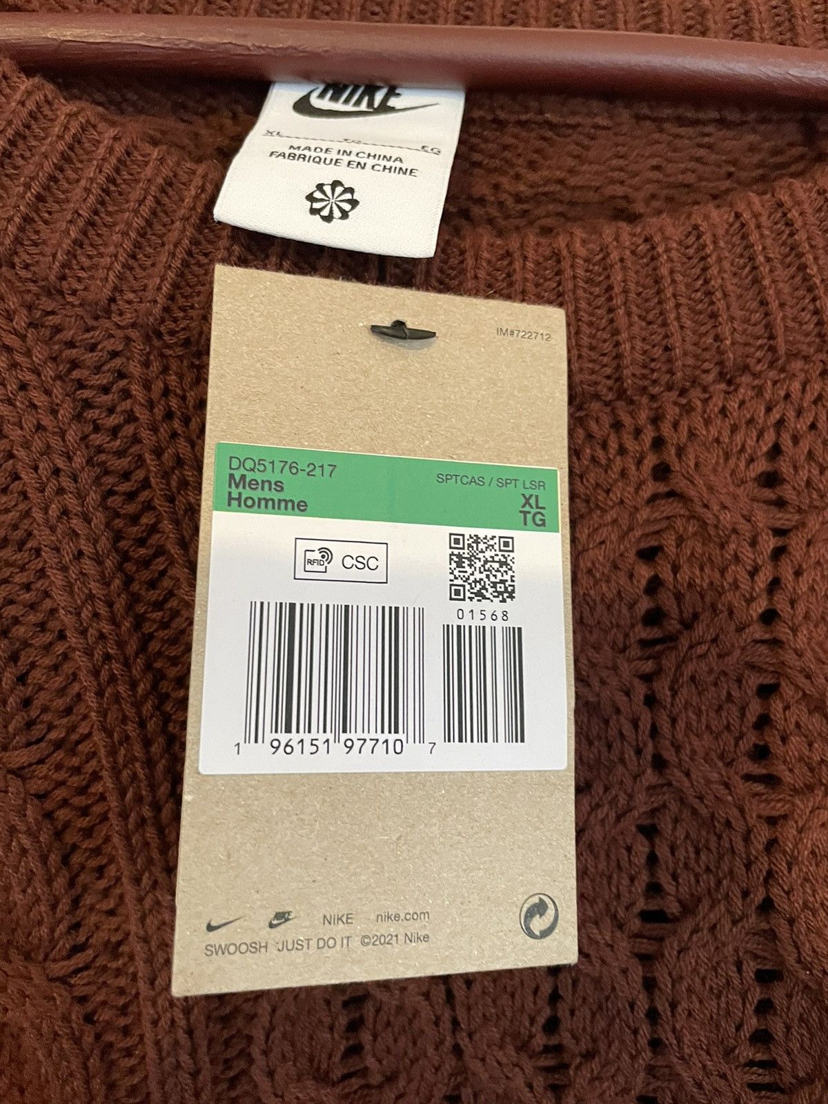 Nike Nike Life Cable Knit Swoosh Sweater Size US XL / EU 56 / 4 - 3 Thumbnail