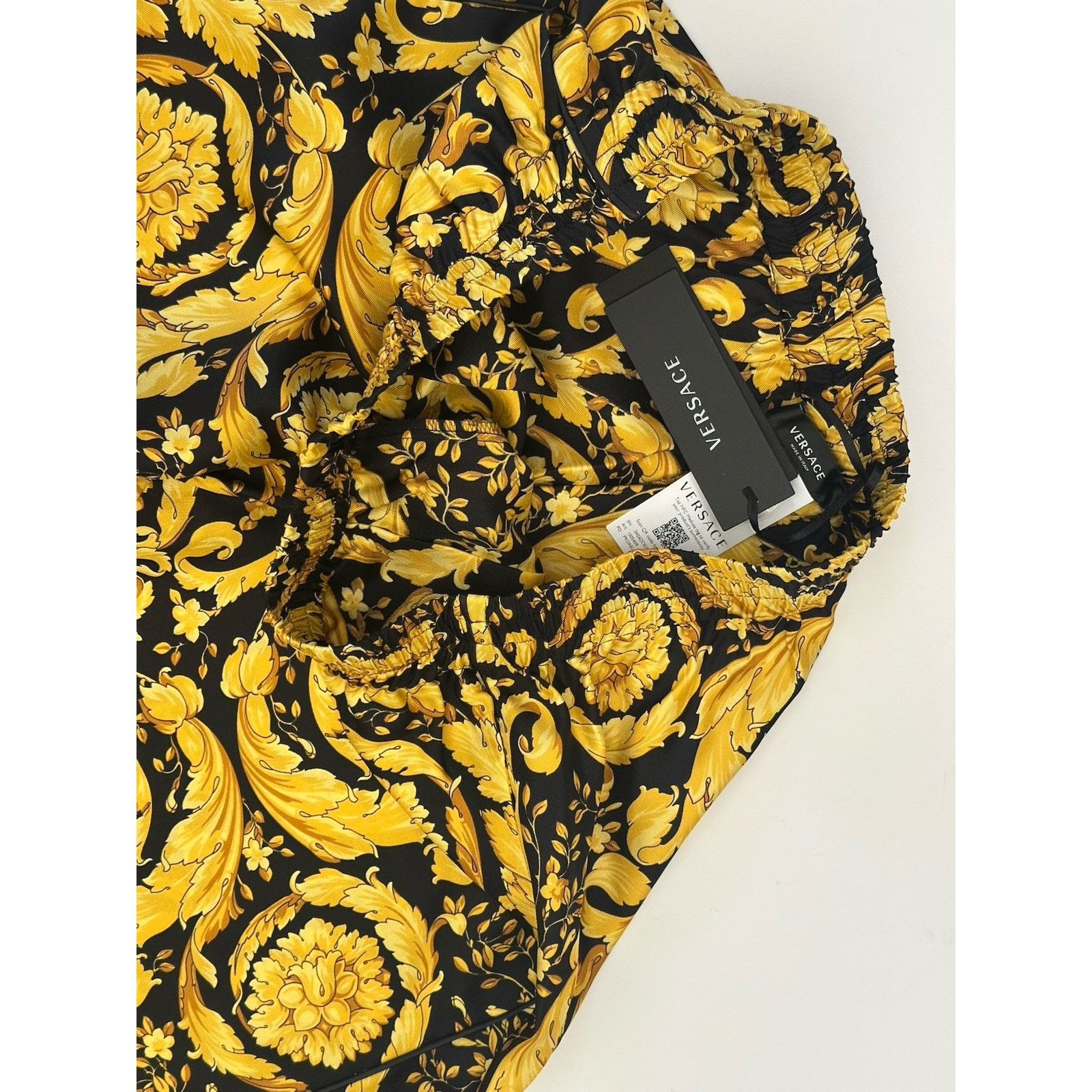Versace Versace Baroque Silk Pajama Pants Black/Gold 4 US 1005409 Size 27" / US 4 / IT 40 - 9 Thumbnail