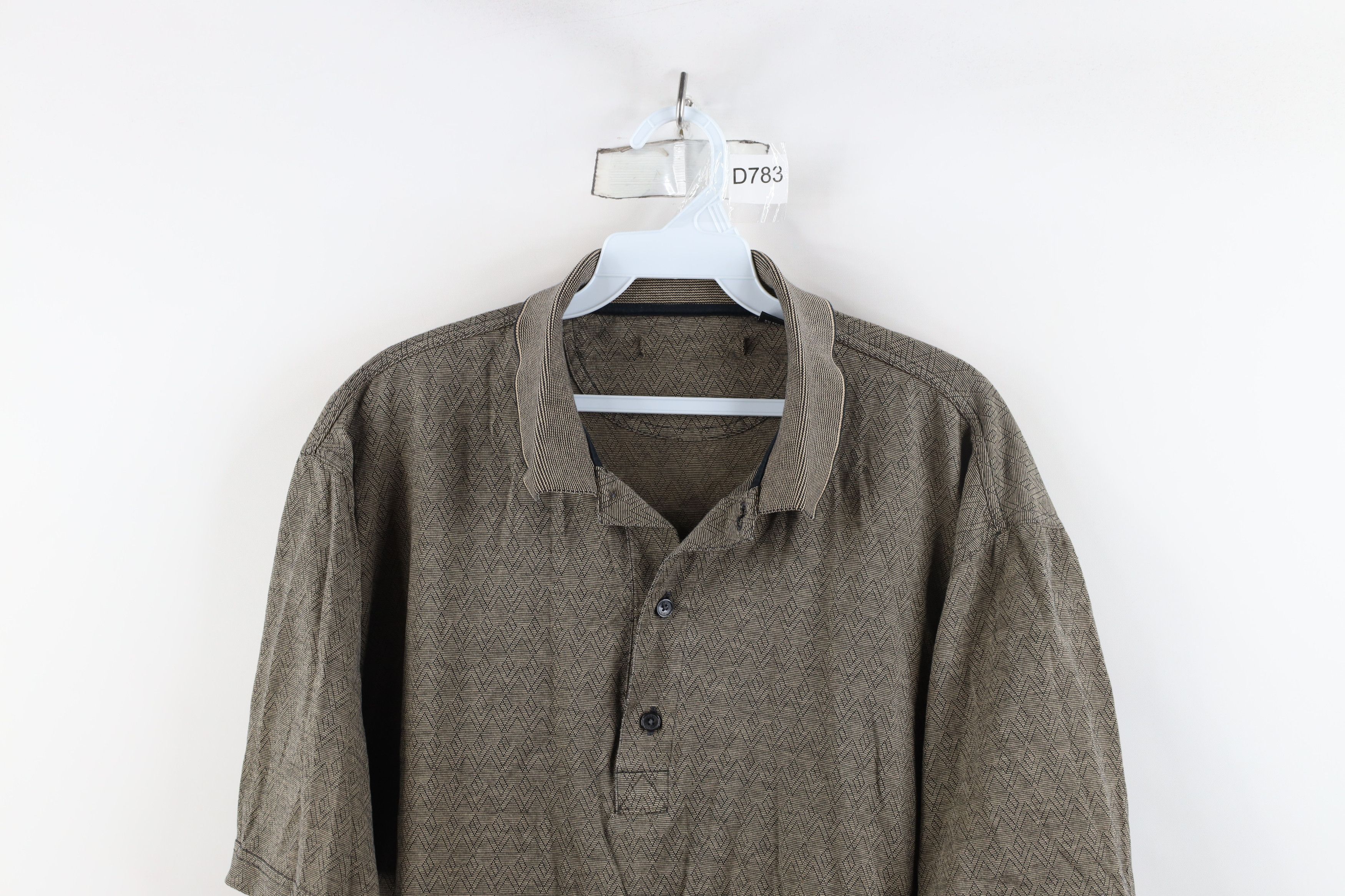 Vintage Vintage 90s Streetwear Diamond Knit Golf Polo Shirt Size US M / EU 48-50 / 2 - 2 Thumbnail