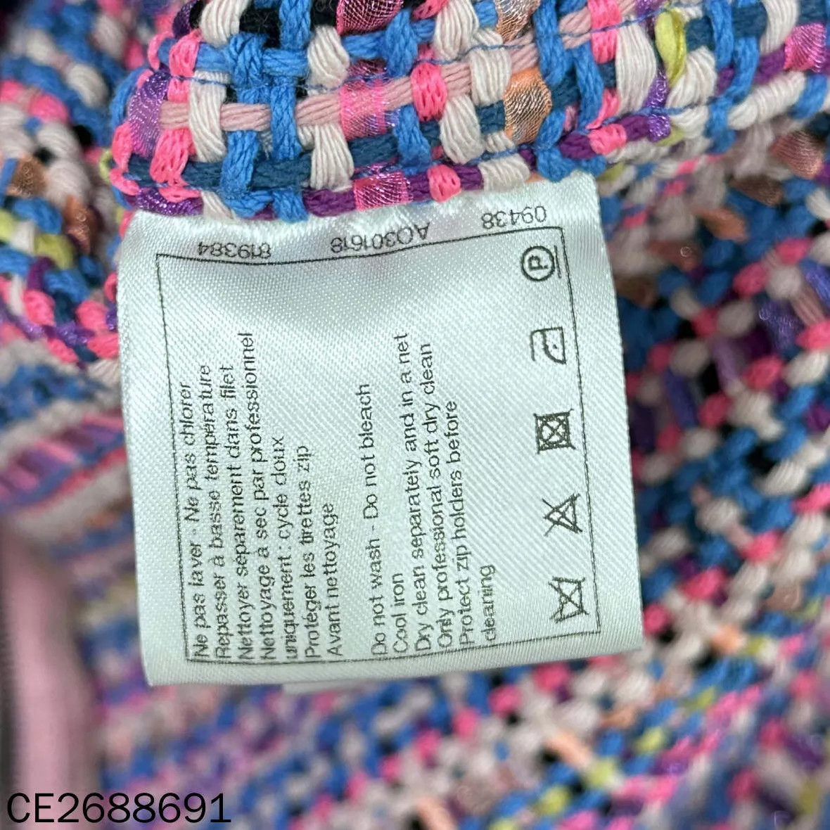 Chanel Chanel women's pink & blue woven short - sleeve top Size XS / US 0-2 / IT 36-38 - 5 Thumbnail