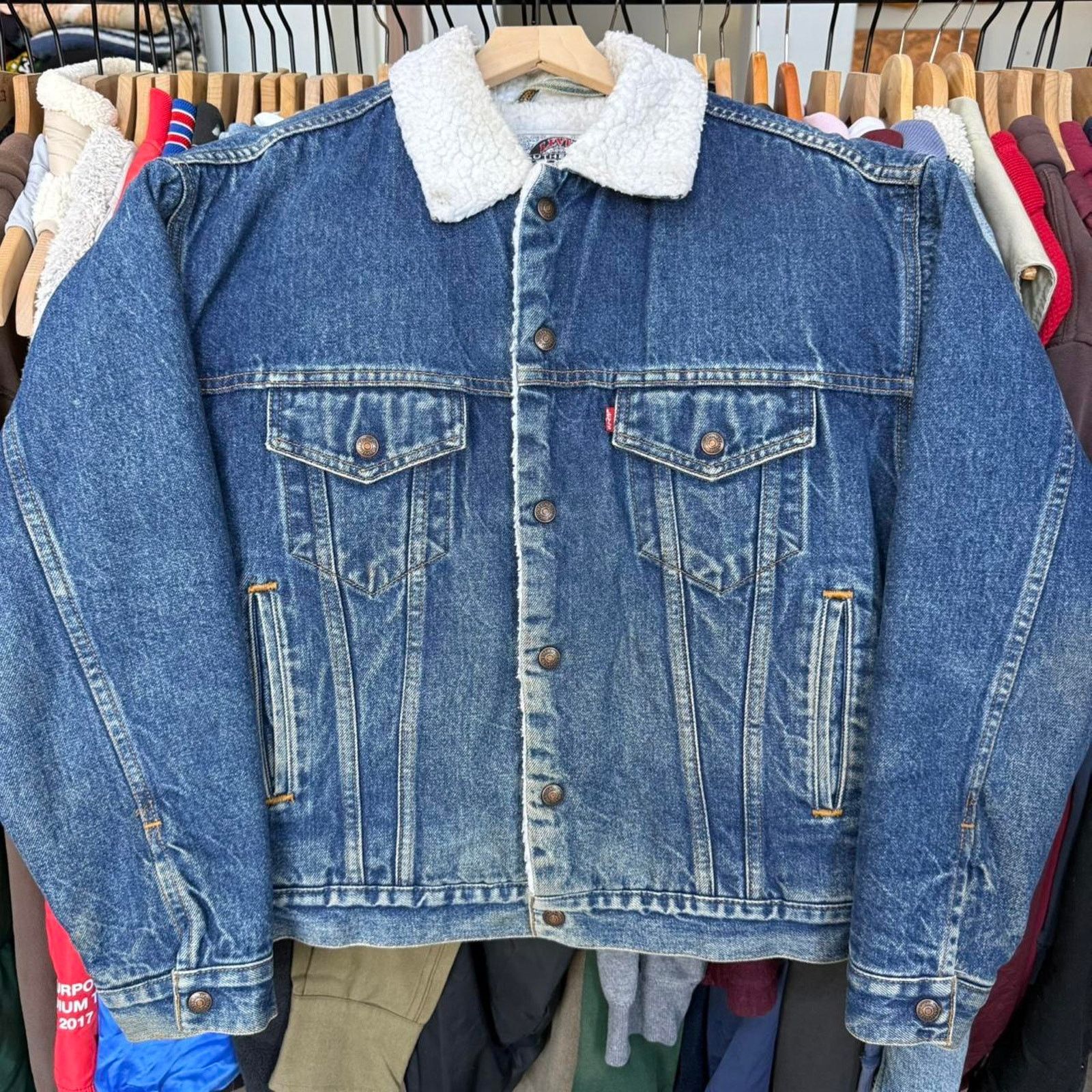 Levi's Vintage 1993 Levi's Authentic Fleece Lined Denim Jacket Size US M / EU 48-50 / 2 - 1 Thumbnail