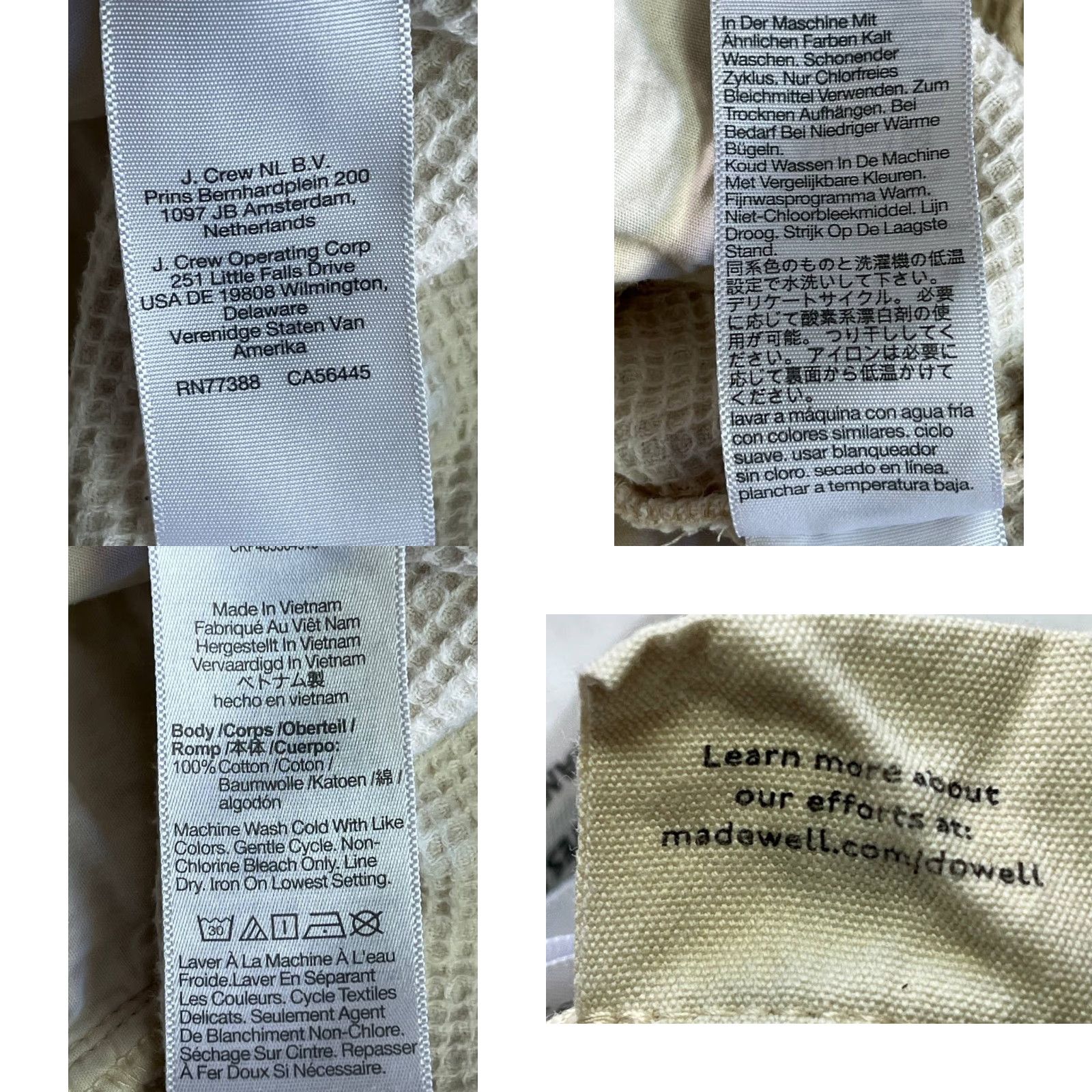 Madewell Madewell Shirt Jacket Womens XS Beige Button-Up Long Sleeve Collared Knit Cotton Casual Wrapper? Size XS / US 0-2 / IT 36-38 - 8 Thumbnail