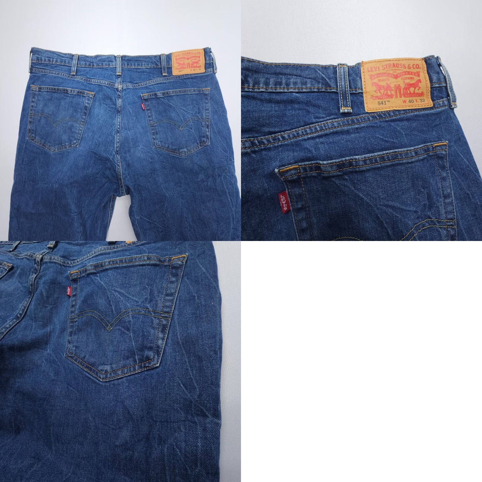 Levi's VINTAGE Levi's 541 Athletic Taper Jeans Mens 40 x 32 Blue Stretch Whiskered Denim Size US 40 / EU 56 - 8 Thumbnail