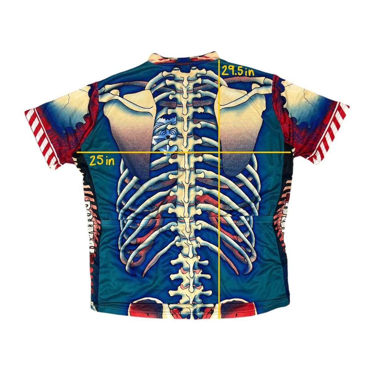 Vintage 00s bone collector cycling shirt Size US XXL / EU 58 / 5 - 2 Thumbnail