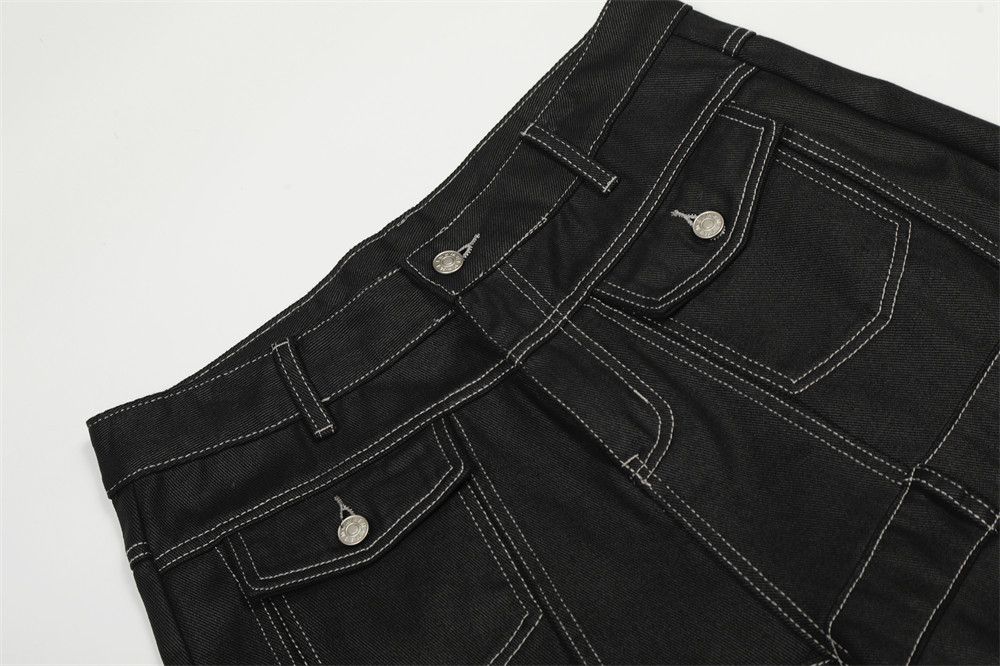 Jean Men's loose wide-leg scimitar jeans with patchwork pleats Size US 32 / EU 48 - 3 Thumbnail