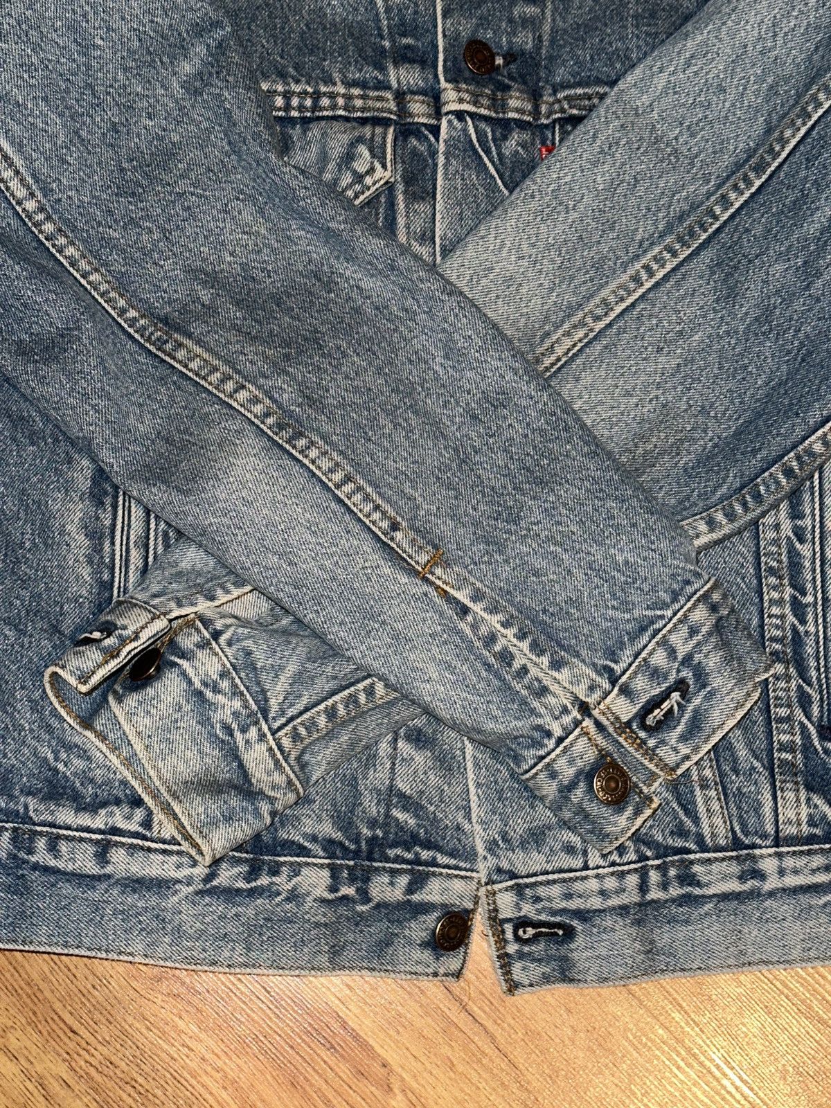 Levi's Vintage Clothing × Vintage Vtg 80s 90s Levi’s Strauss Faded Trucker Jean Jacket READ Size US S / EU 44-46 / 1 - 5 Thumbnail