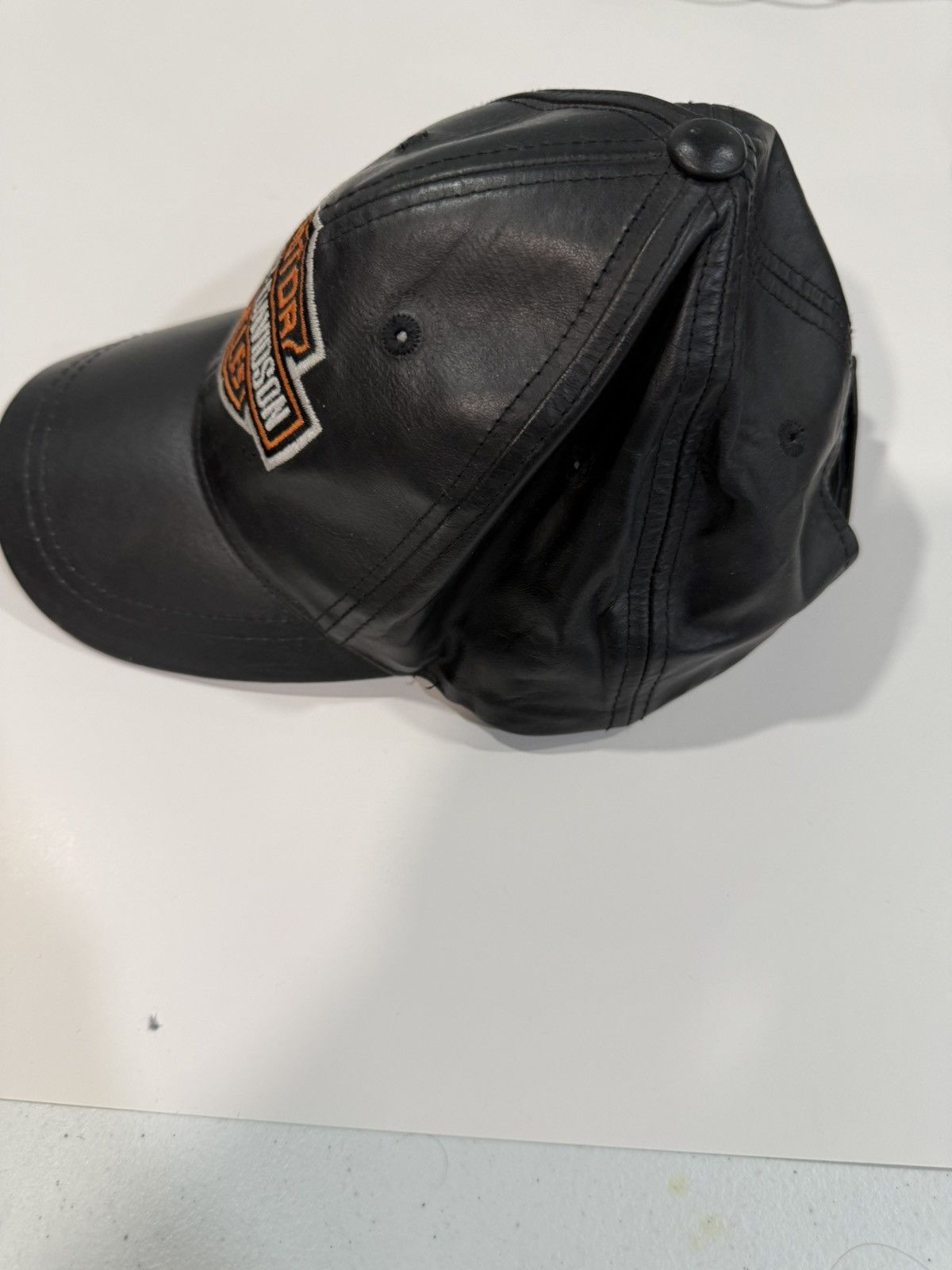 Harley Davidson × Vintage Leather Harley Hat Size ONE SIZE - 2 Thumbnail
