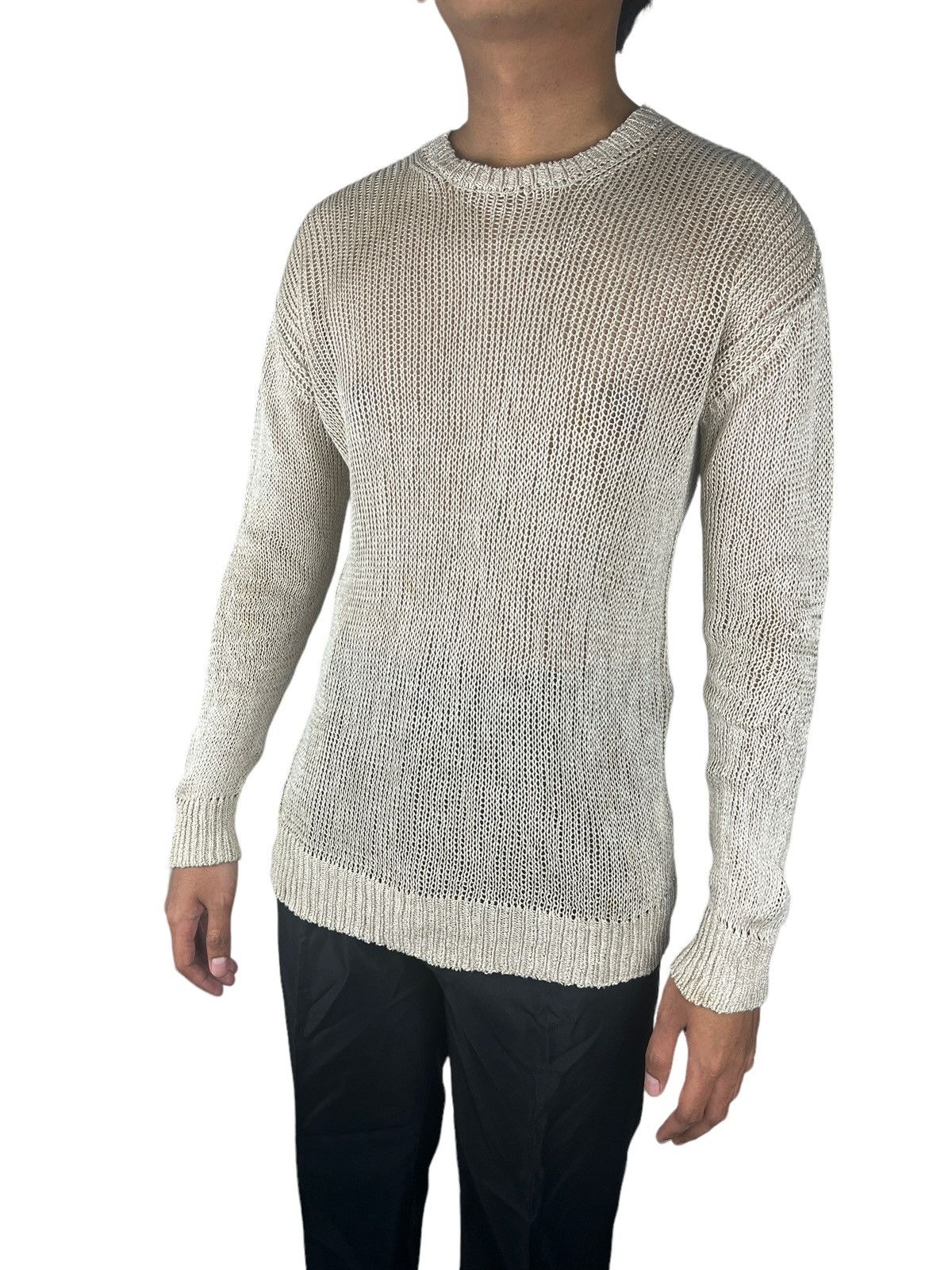 Comme des Garcons 1990 Comme Des Garçons Silk/ Linen Mesh Knit Sweater Size US M / EU 48-50 / 2 - 11 Thumbnail