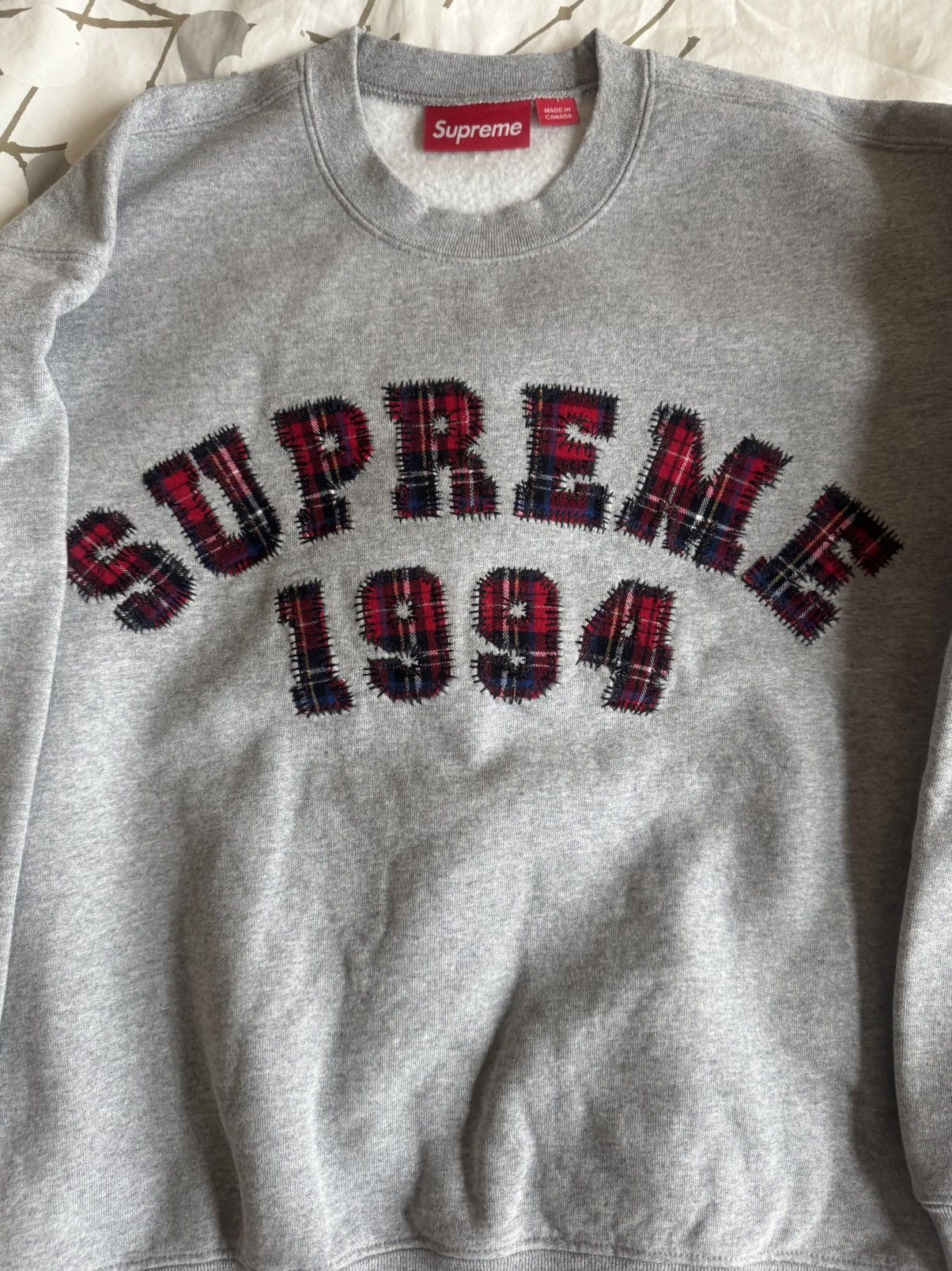 Supreme Supreme X Angels Pond Plaid Arc Crewneck size Medium NEW Size US M / EU 48-50 / 2 - 2 Thumbnail