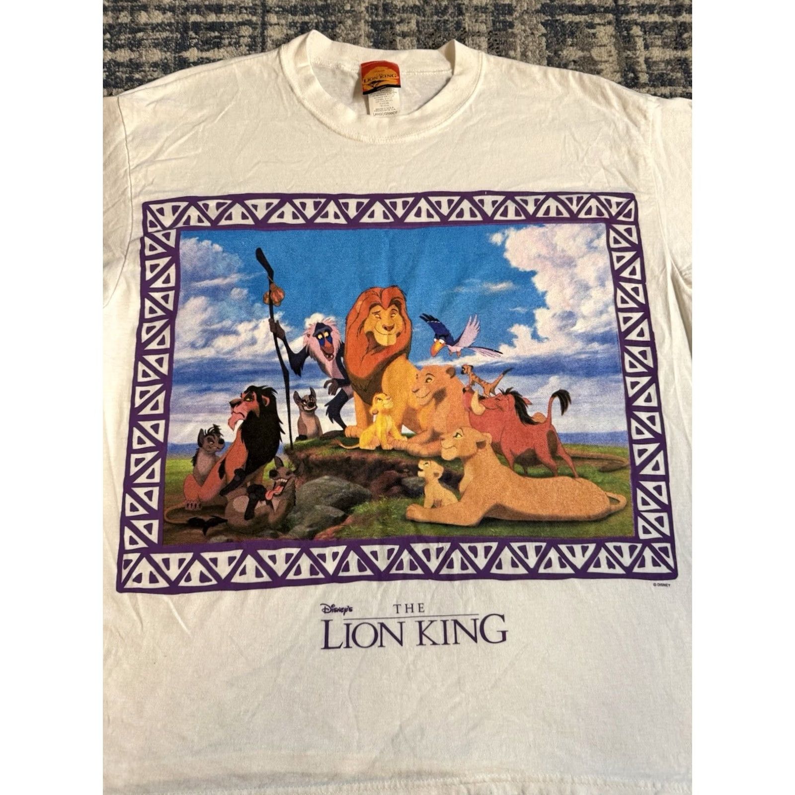 Disney VINTAGE Disney 1996 The Lion King Movie Promo T Shirt L Simba Timon Pumbaa 90s Size US L / EU 52-54 / 3 - 2 Thumbnail