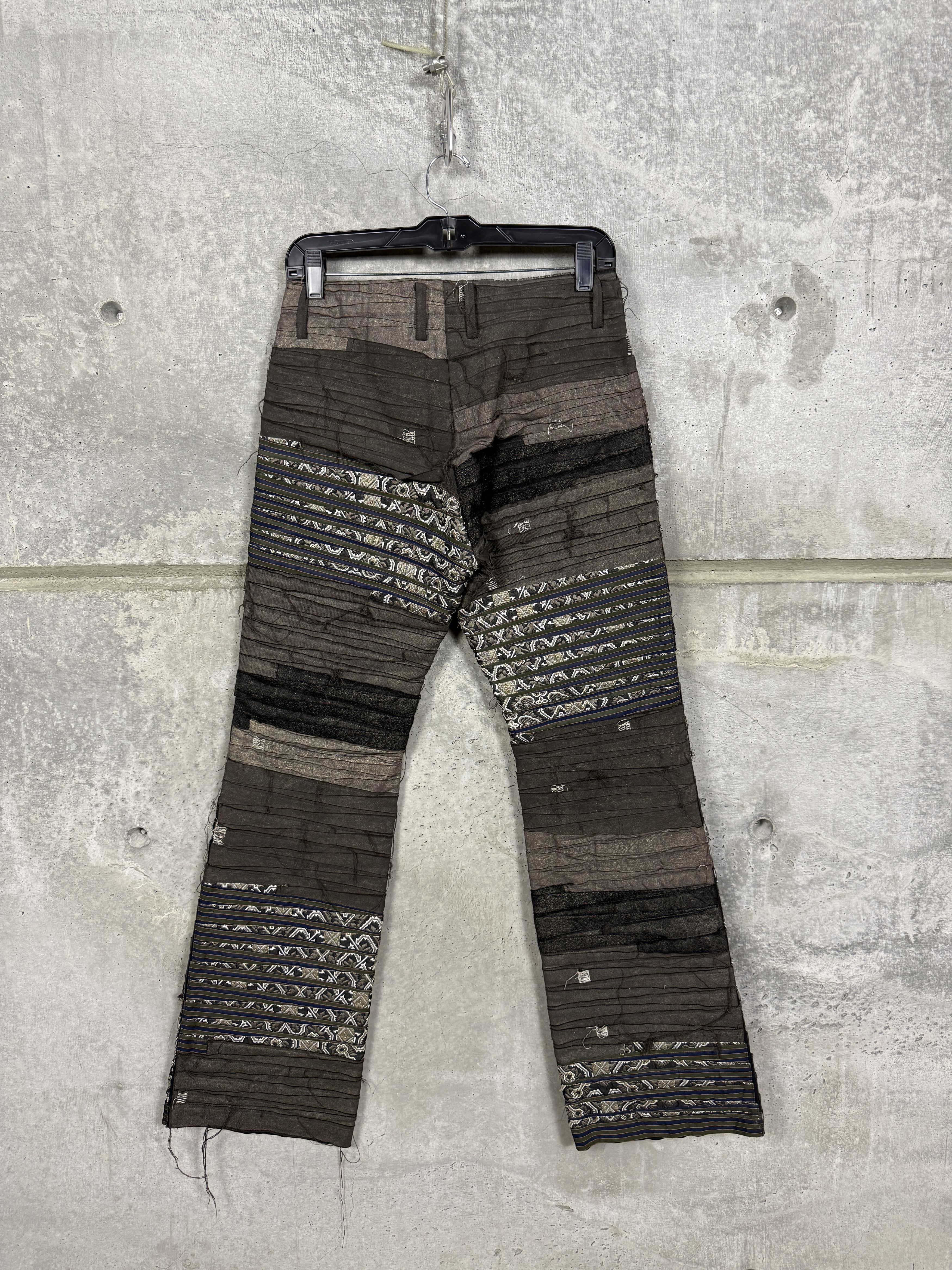 Issey Miyake Issey Miyake AW02 Waxed Reconstructed Patchwork Jeans Size US 30 / EU 46 - 2 Thumbnail