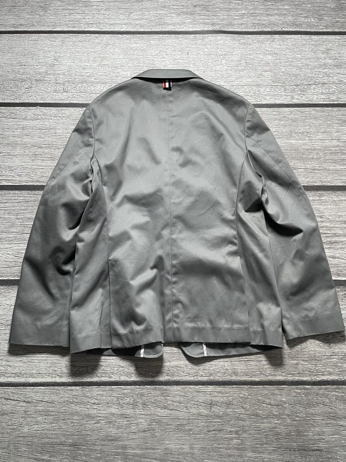 Thom Browne Thom Browne Grey Unconstructed Classic Blazer Size 48R - 6 Thumbnail