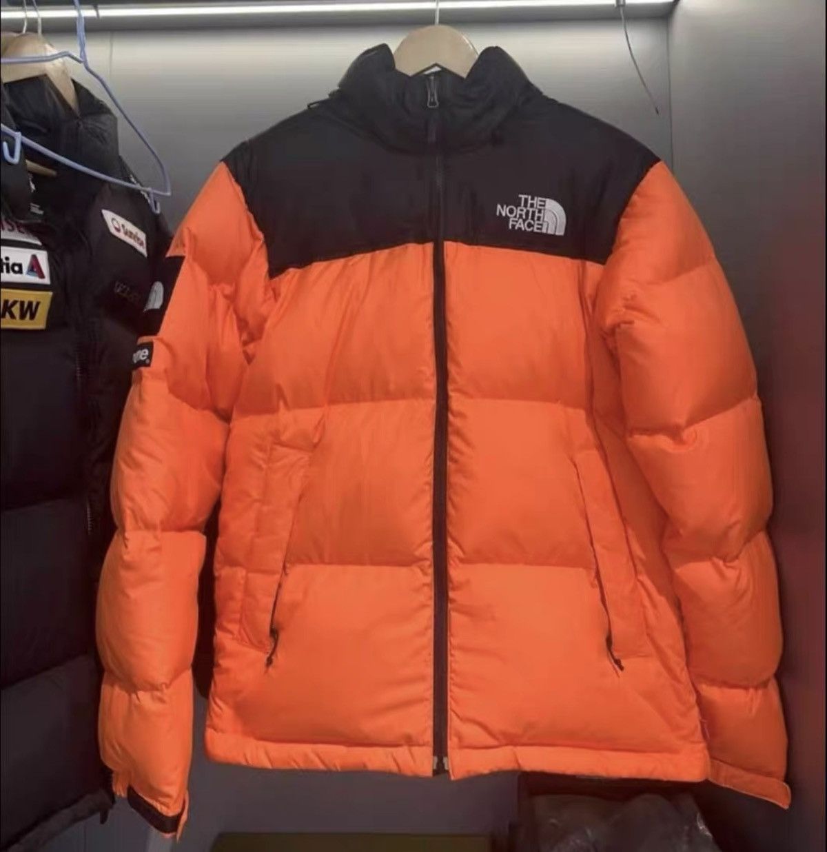 Supreme × The North Face Supreme tnf the north face orange nuptse Jacket Size US S / EU 44-46 / 1 - 1 Thumbnail