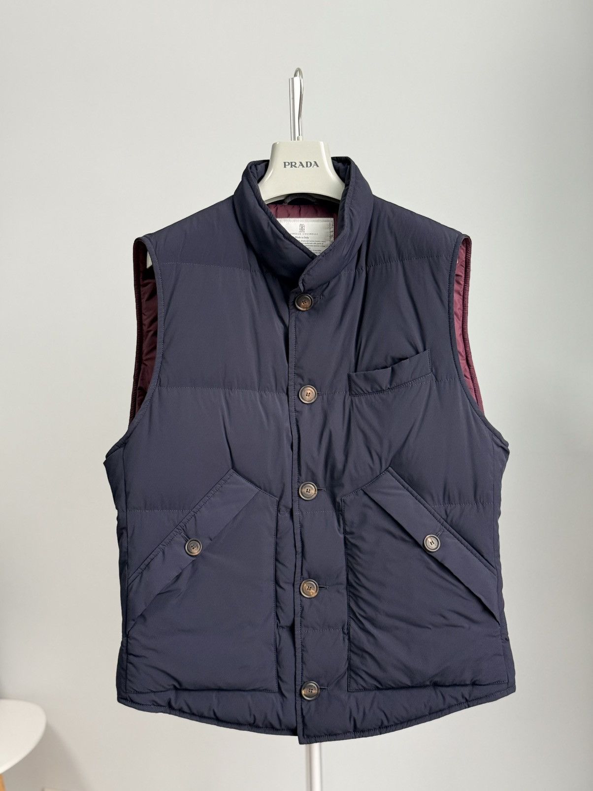Brunello Cucinelli Brunello Cucinelli Goose Down Vest Blue Size US M / EU 48-50 / 2 - 5 Thumbnail