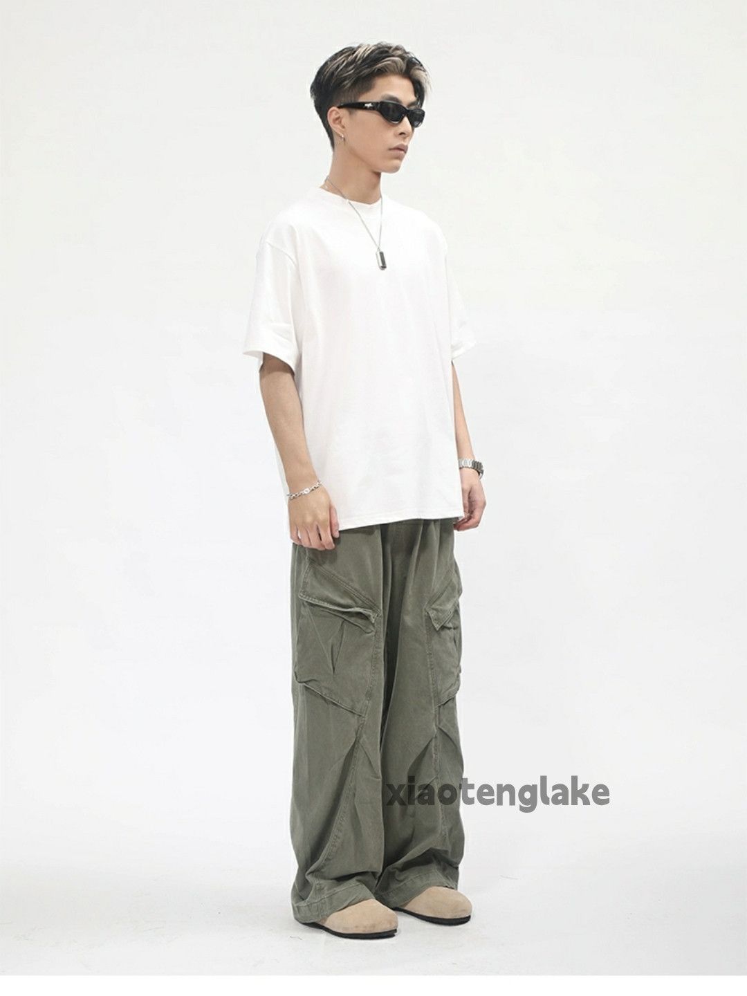 Designer × Japanese Brand × Vintage washed faded military outdoor loose baggy cargo pants Size US 32 / EU 48 - 4 Thumbnail