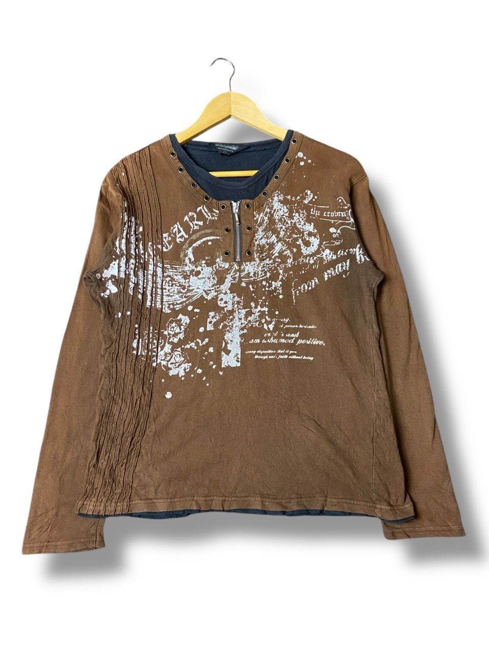 Japanese Brand Aristocratic Brand Grunge Style Long Sleeve Shirt (149) Size US XXS / EU 40 - 1 Thumbnail