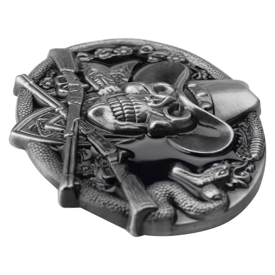 Other Western Cowboy Skull Alloy Belt Buckle Size ONE SIZE - 2 Thumbnail