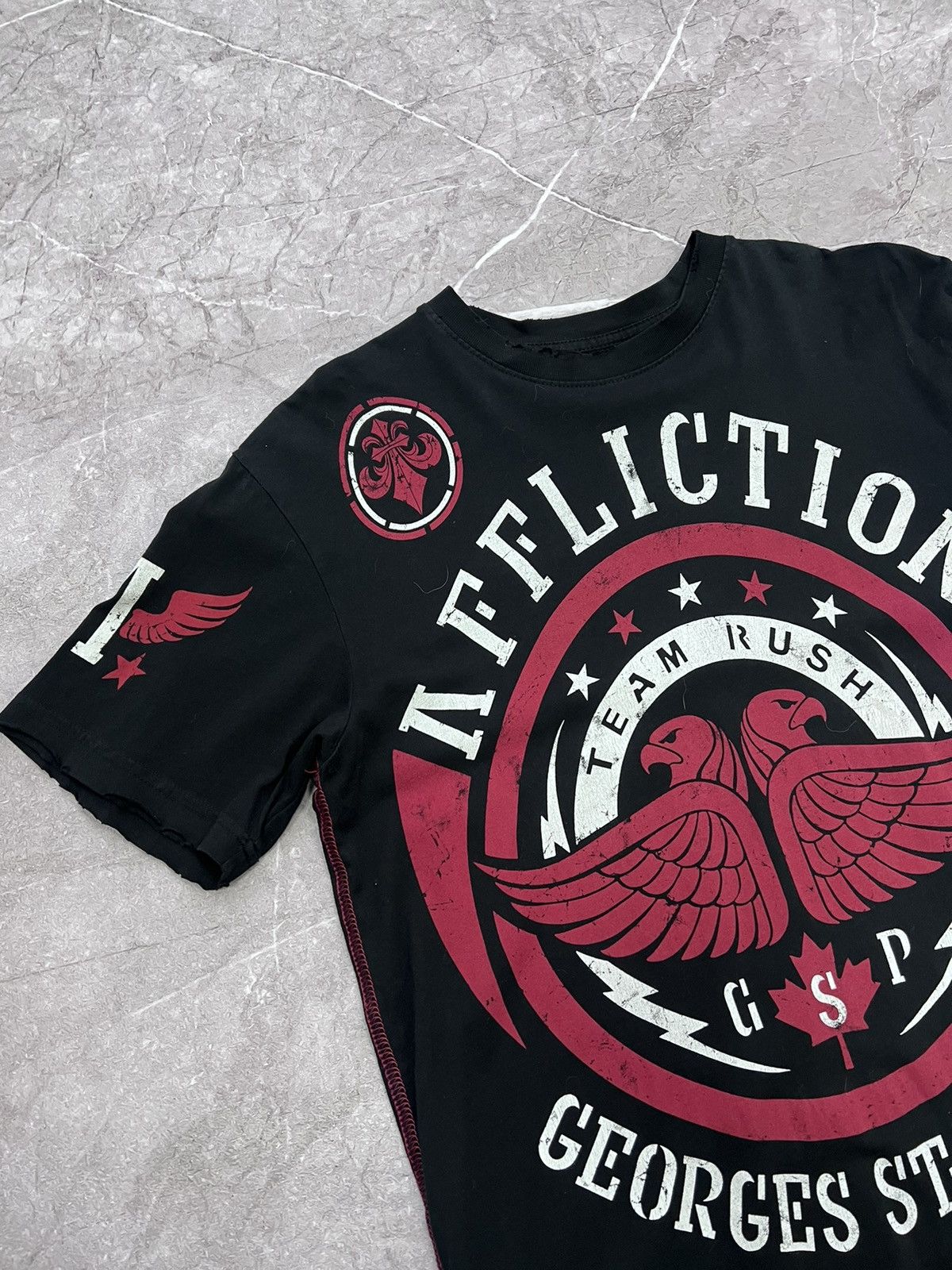 Affliction × Japanese Brand SALE💣💣 Y2K Affliction Style All Over Print T Shirt Tee Size US M / EU 48-50 / 2 - 4 Thumbnail
