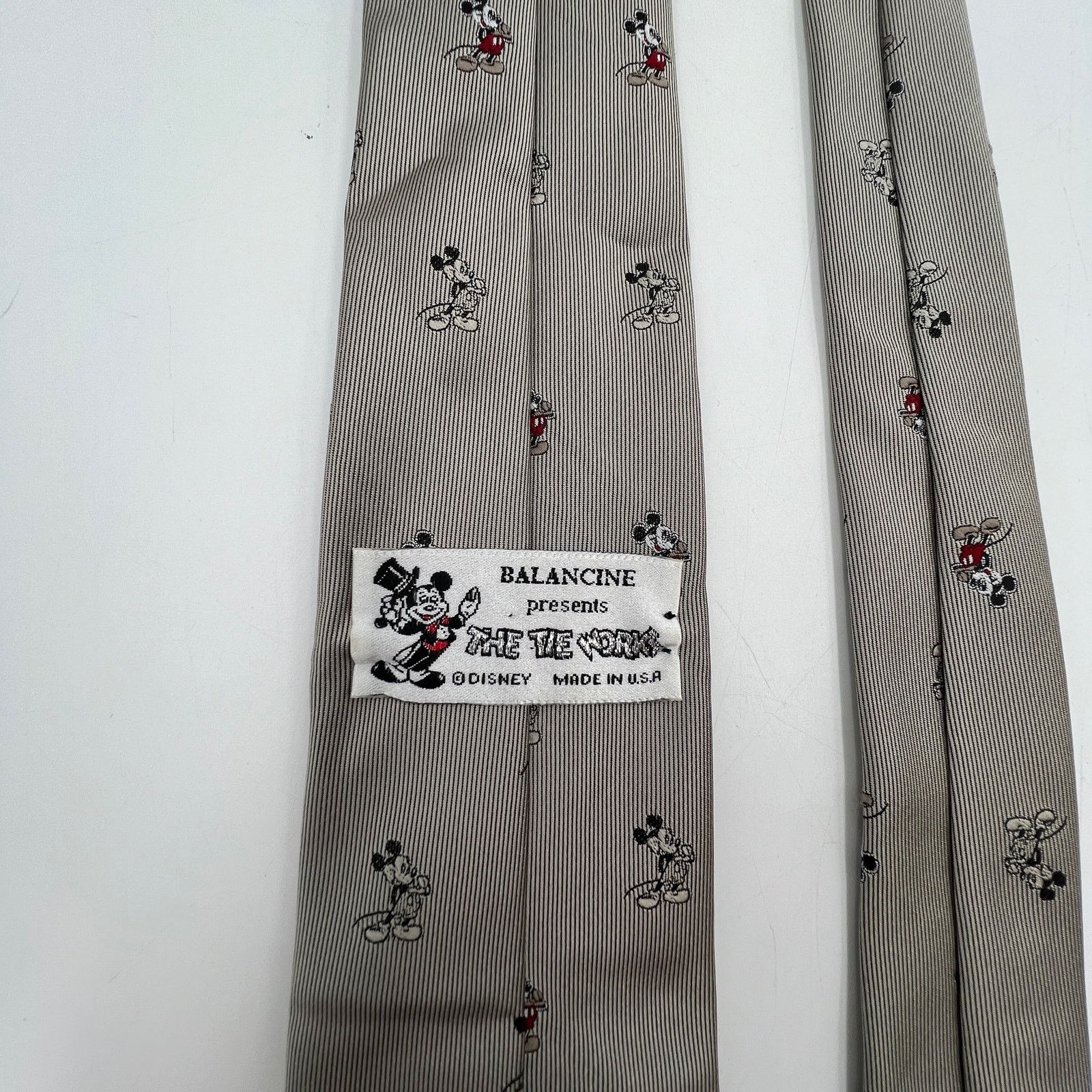 Disney Disney Balancine Mickey Mouse Tie Gray Vintage Size ONE SIZE - 3 Thumbnail