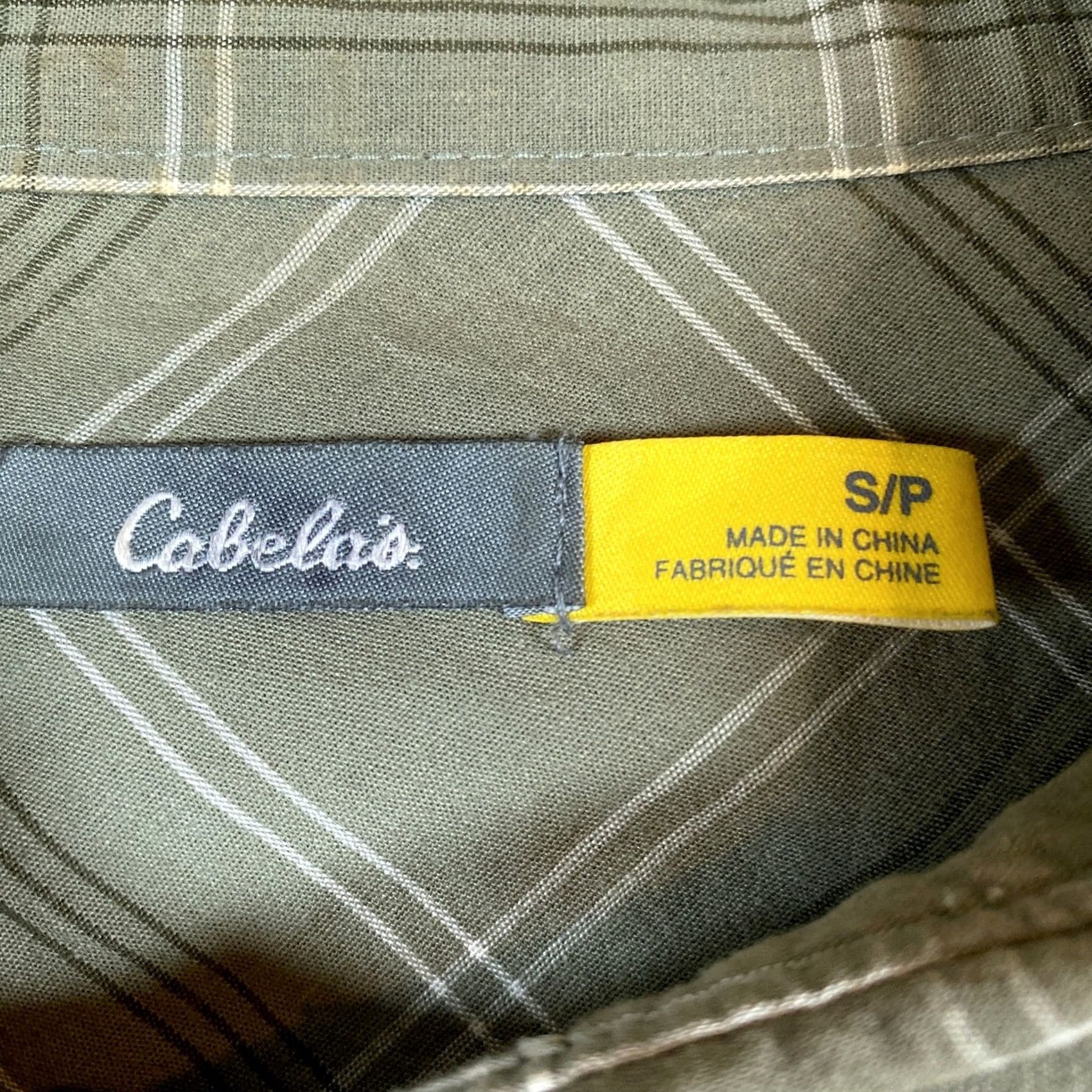 Vintage Cabela's Mens Shirt Green Plaid Button-Down Long Sleeve Outdoor Pockets Small Size US S / EU 44-46 / 1 - 6 Thumbnail