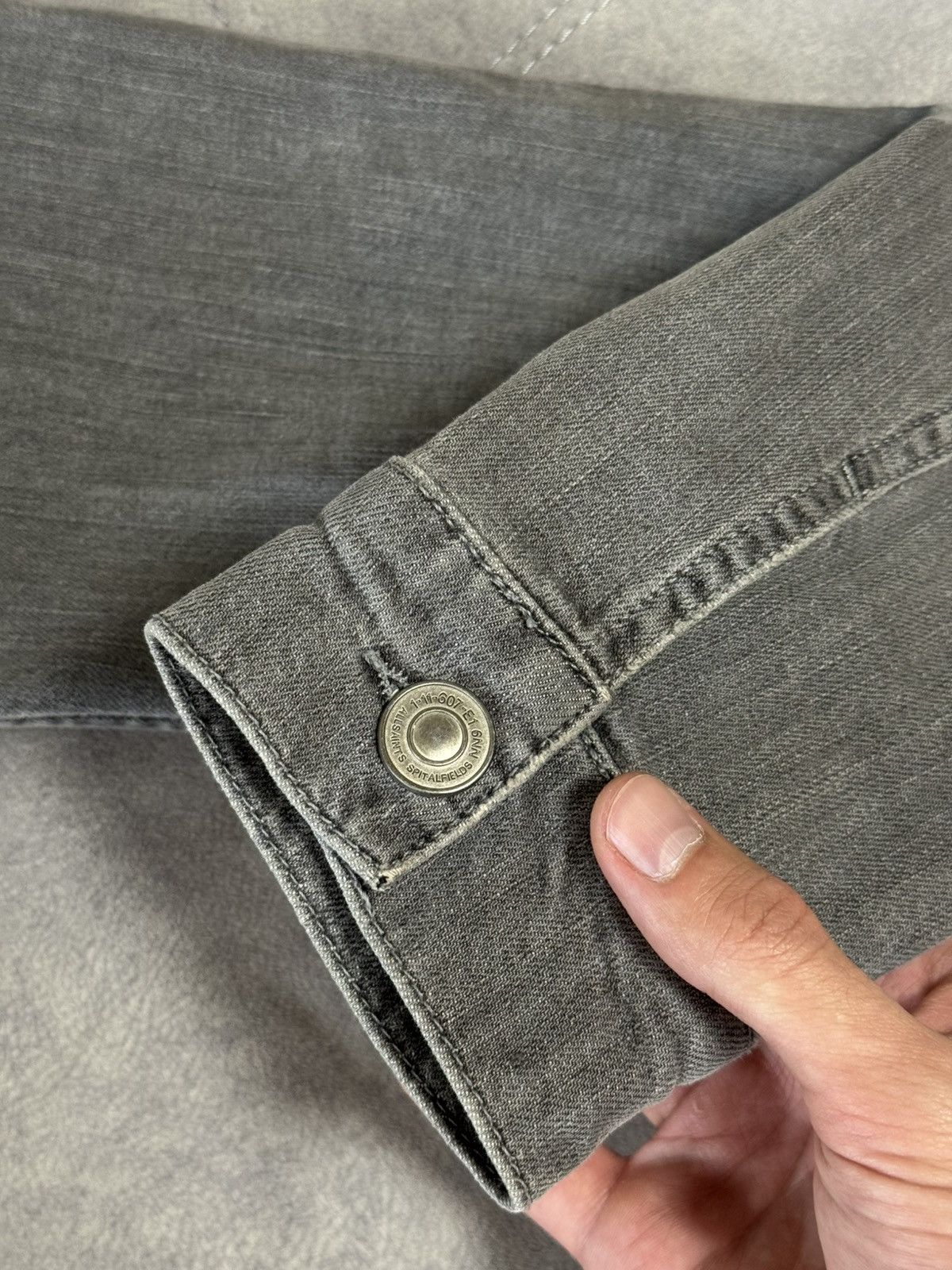 Allsaints × Designer Vintage AllSaints denim suede Y2K jeans jacket size L Size US L / EU 52-54 / 3 - 11 Thumbnail