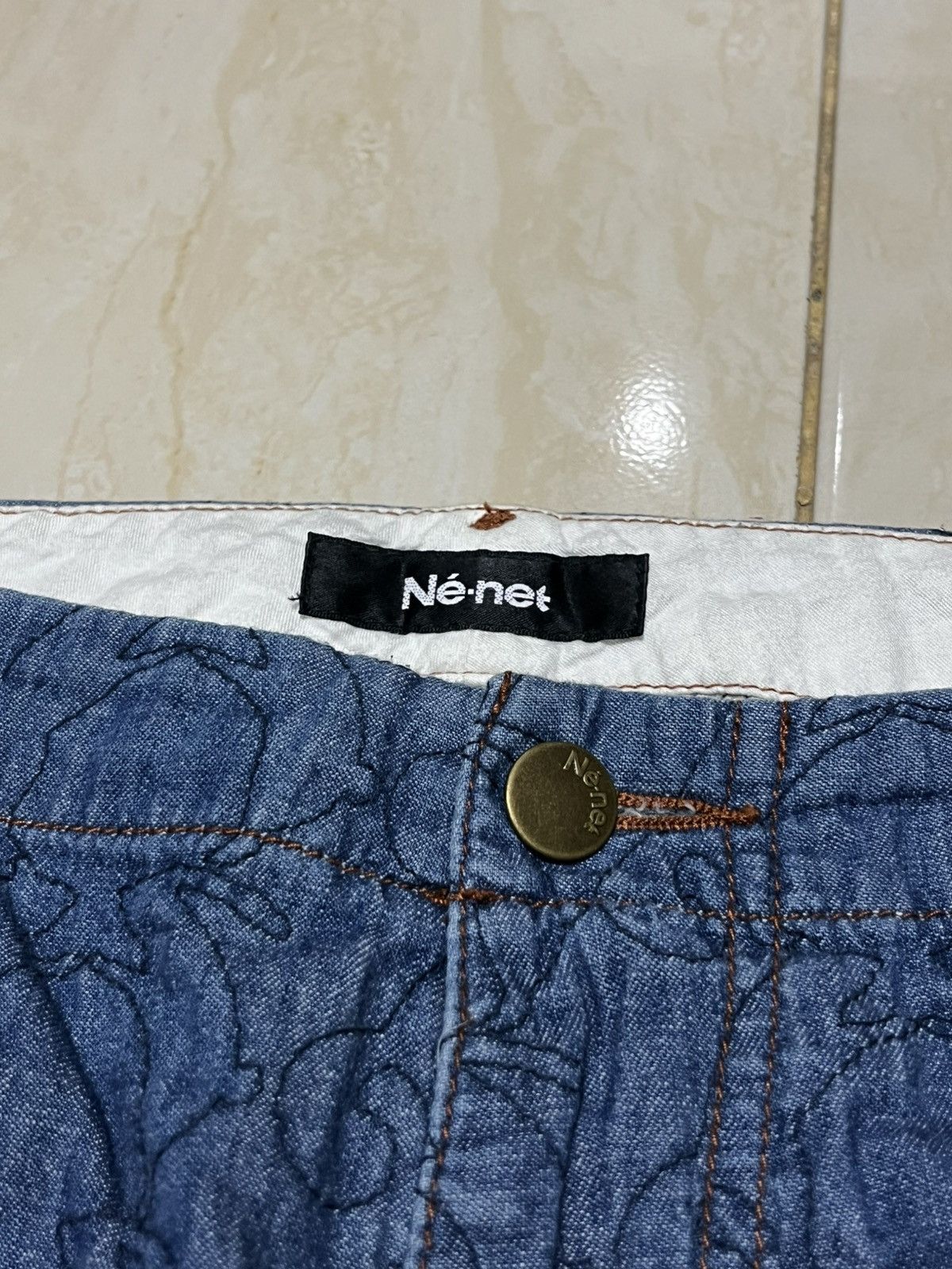 Ne-Net Issey miyake - Ne-net embroidery Indigo denim Size US 32 / EU 48 - 8 Thumbnail