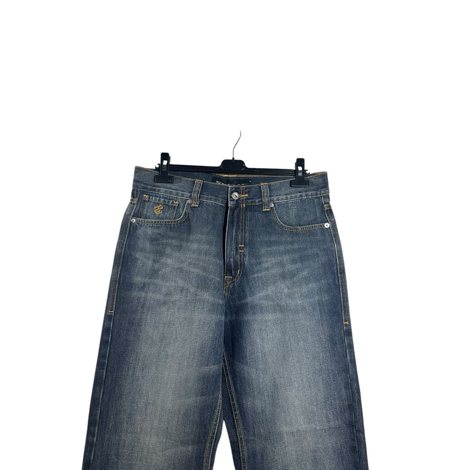 Rocawear Vintage Y2K Rocawear Jeans Mens Denim Baggy Hip Hop Indigo W Size US 34 / EU 50 - 2 Thumbnail