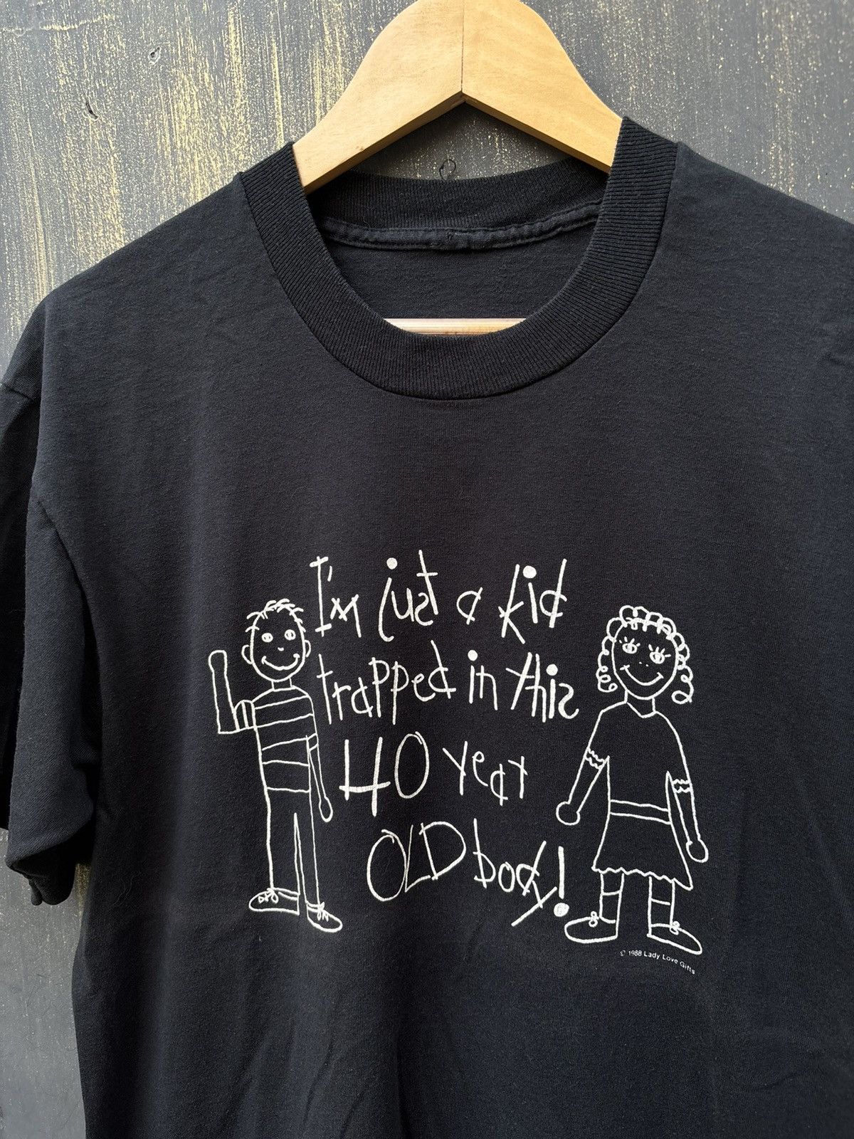 Vintage RARE! Vintage 90’s Wording Trapped In 40 Years Old Size US M / EU 48-50 / 2 - 5 Thumbnail