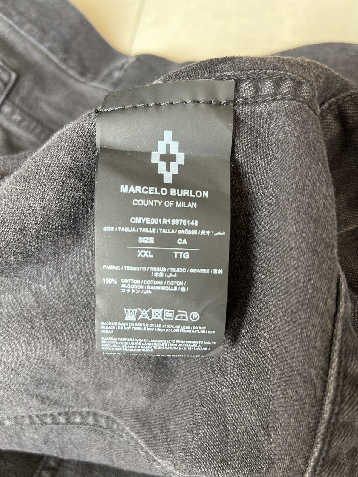 Marcelo Burlon Burning 🔥 Basketball Fade Black Denim Trucker Jacket Size US XXL / EU 58 / 5 - 21 Thumbnail