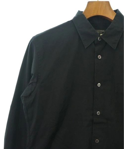 Comme des Garcons Homme Plus Shirt Uneven Length Sleeve Plain Button Up Black Size US XS / EU 42 / 0 - 3 Thumbnail