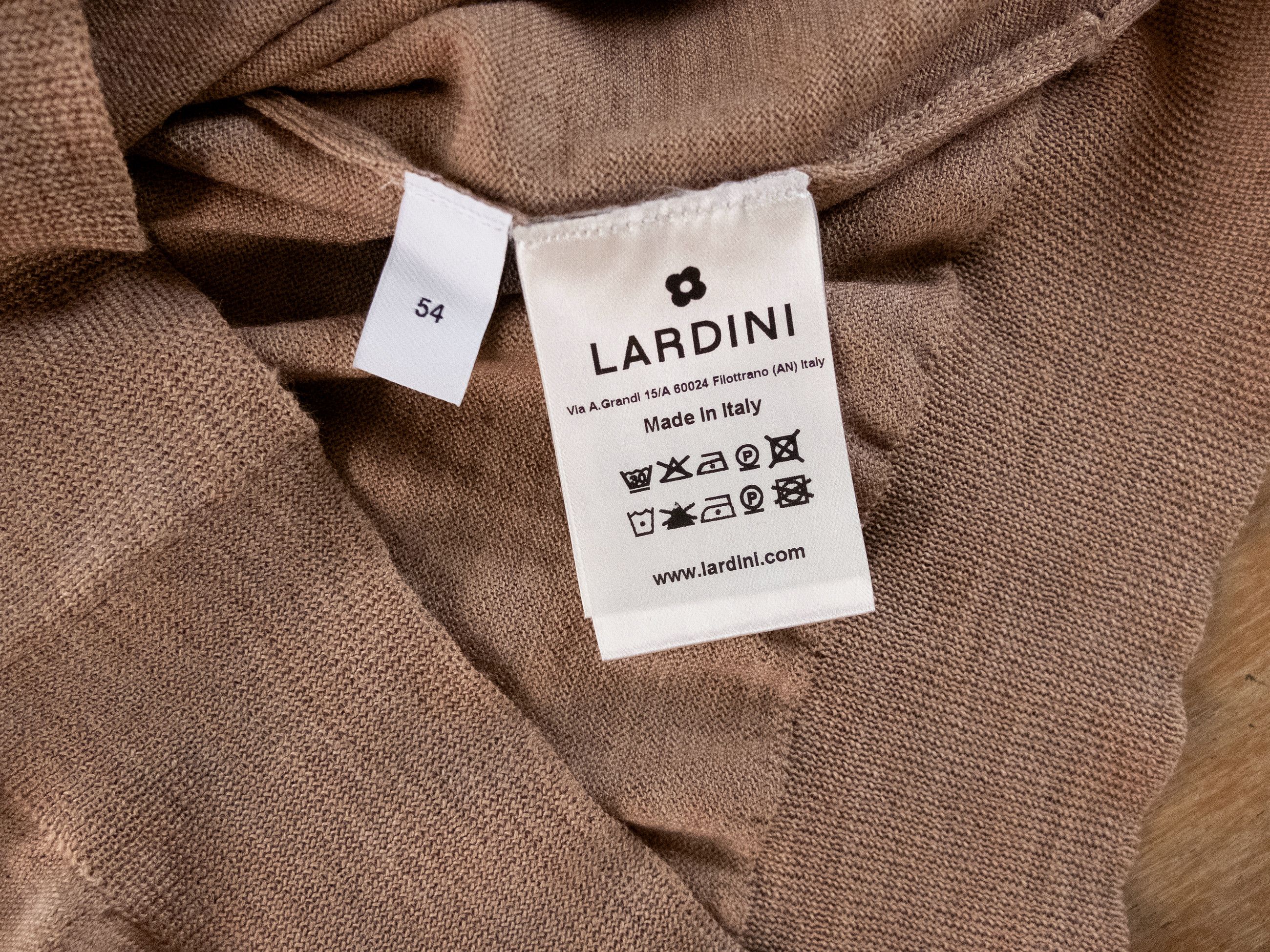 Lardini LARDINI tobacco brown wool polo sweater 54 / XXL Italy Size US XXL / EU 58 / 5 - 9 Thumbnail