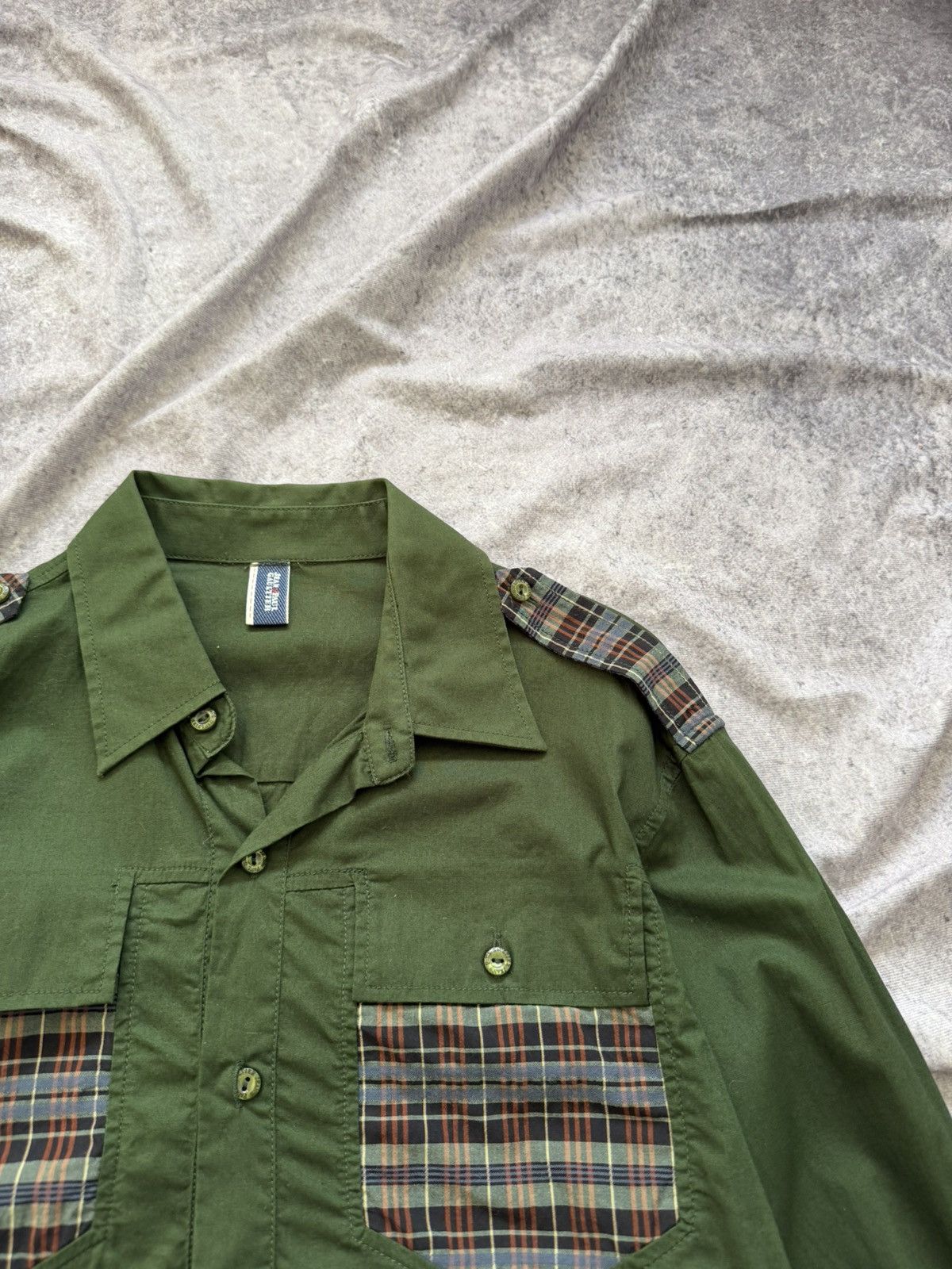 Jean Paul Gaultier 00S Jean Paul Gaultier Green Military Style Shirt Jacket Size US M / EU 48-50 / 2 - 6 Thumbnail