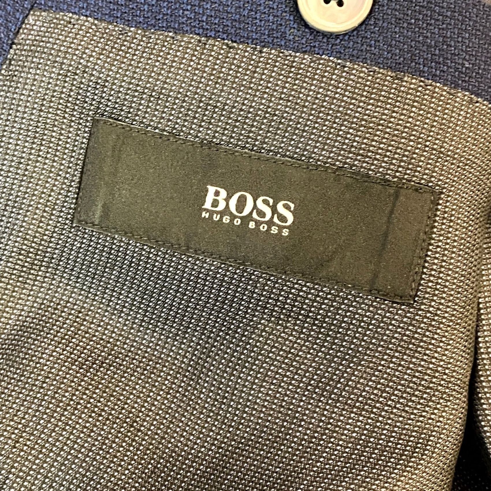 Hugo Boss Hugo Boss Navy Blue 42R Wool 2 Button Blazer Sport Coat Jacket Mens Wool Blazer Business Formal Wedding Size 42R - 3 Thumbnail
