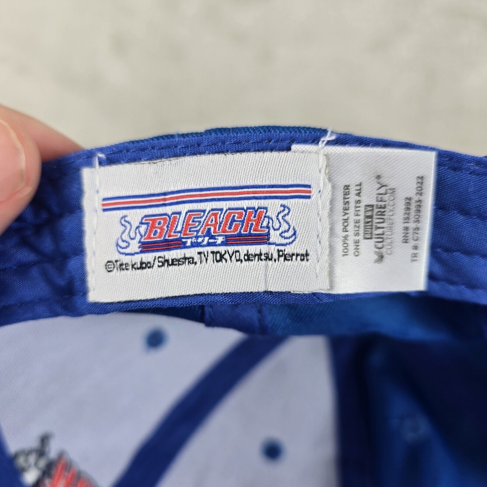 Other Bleach Anime Manga Hat Strapback Blue Y2K Vtg Size ONE SIZE - 8 Thumbnail