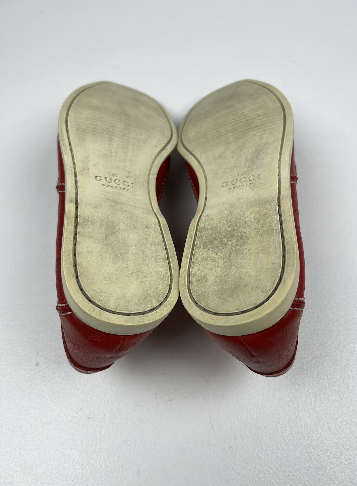 Gucci GUCCI Loafers Leather Shoes Lace Up Web Logo Red Men’s Size US 10 / EU 43 - 14 Thumbnail