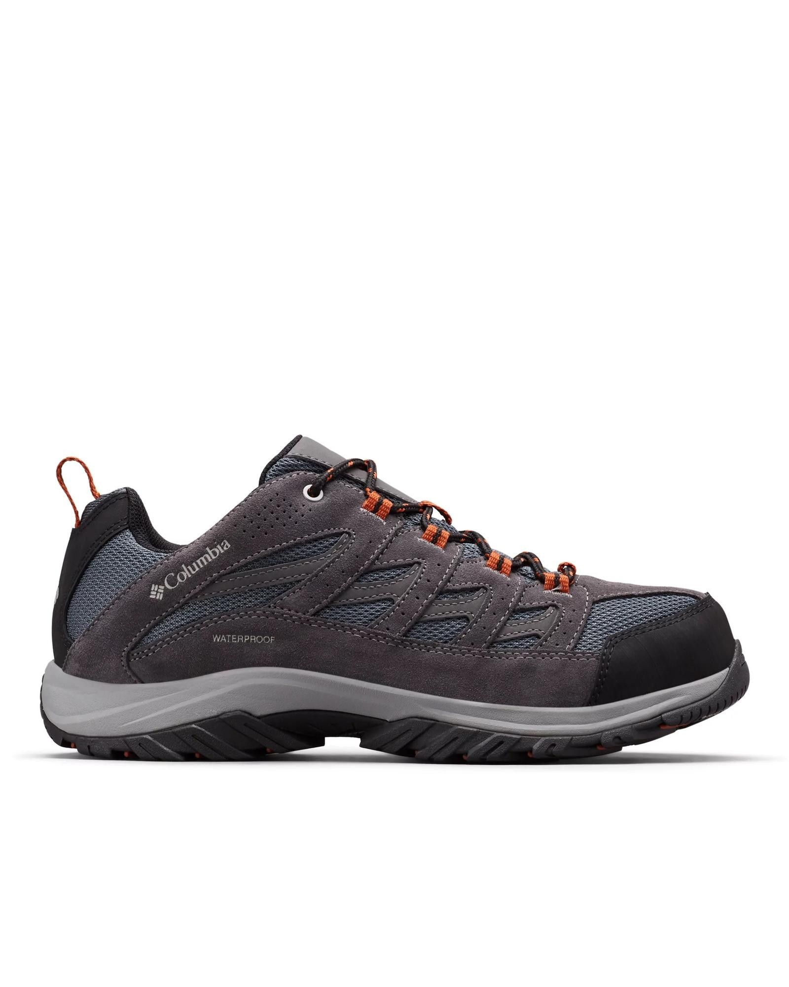 image of Columbia Leather Lace-Up Sneakers With Rubber Sole in Grey, Men's (Size 8)