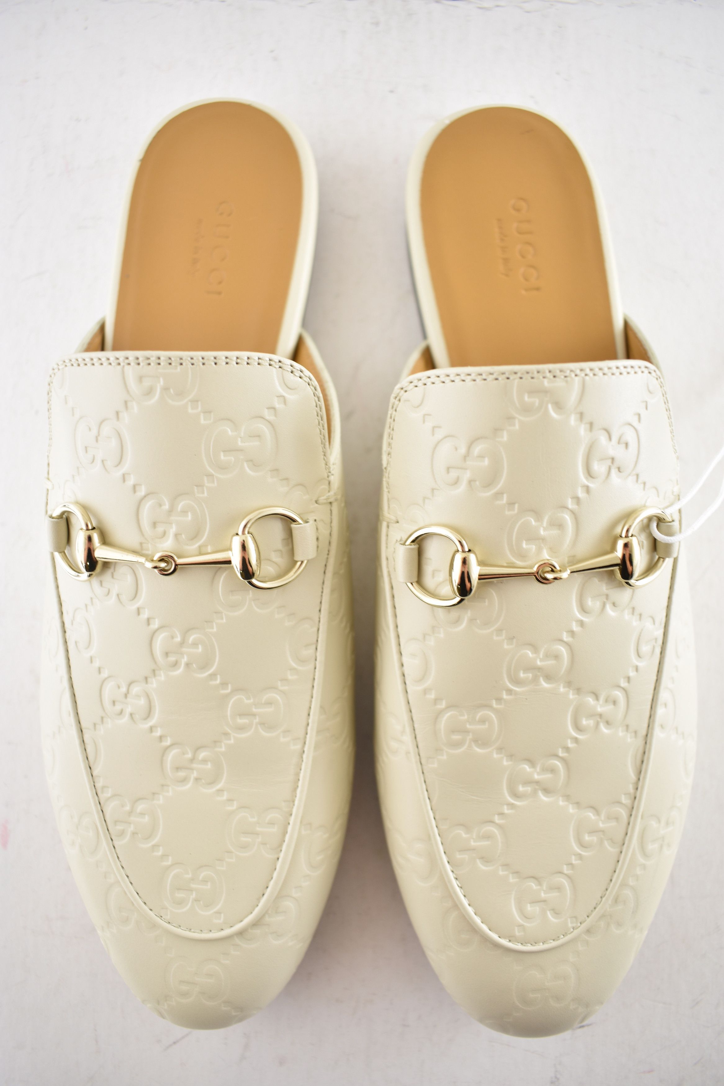 Gucci Gucci Princetown Ivory GG Logo Slide Loafer Mule Flat 36.5 Size US 6.5 / IT 36.5 - 13 Thumbnail
