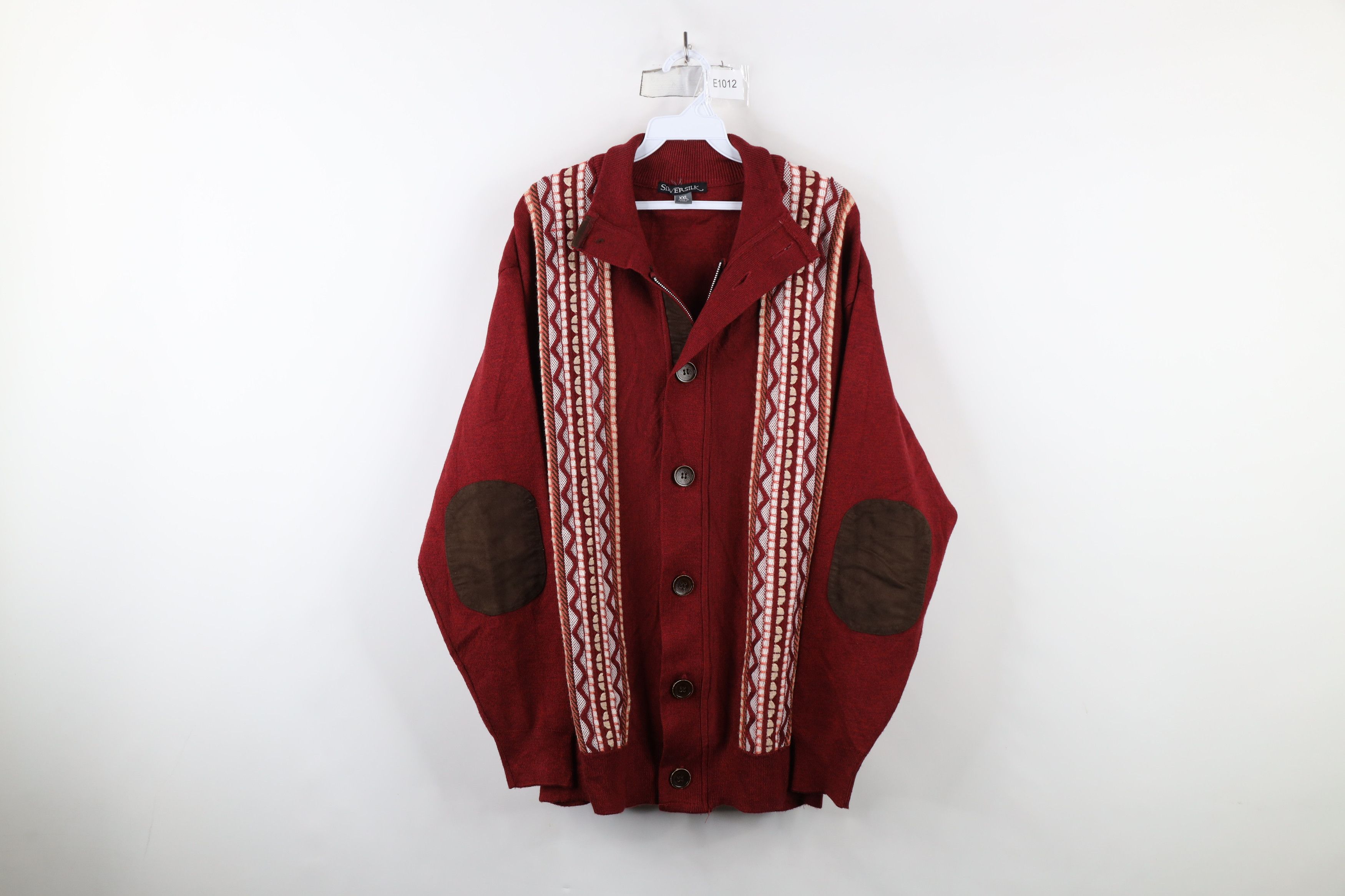 Vintage Vintage 90s Coogi Style Zip Button Knit Cardigan Sweater Size US XXL / EU 58 / 5 - 1 Thumbnail