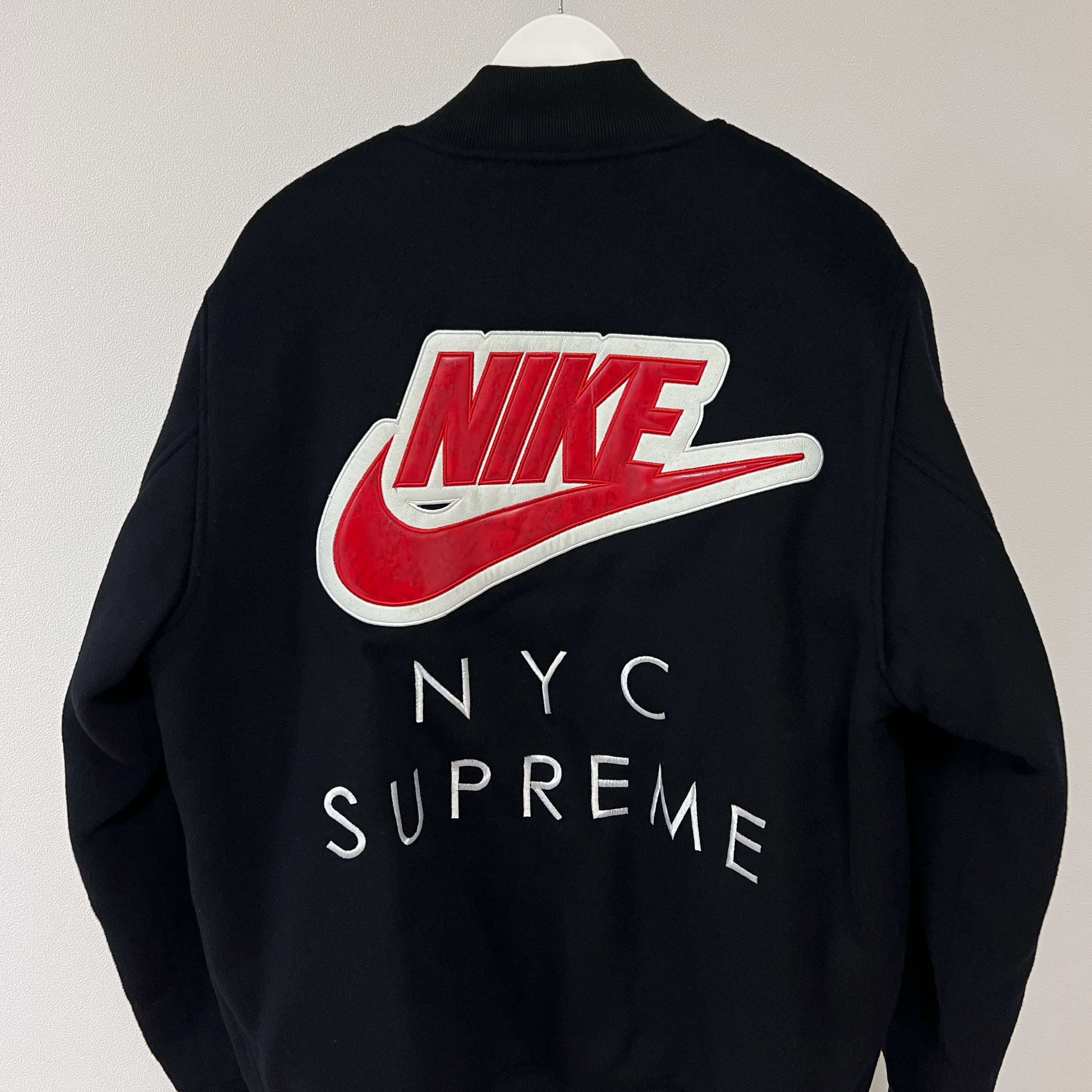 Nike × Supreme Supreme Nike SB Varsity Jacket Black 2007 Size US XL / EU 56 / 4 - 3 Thumbnail