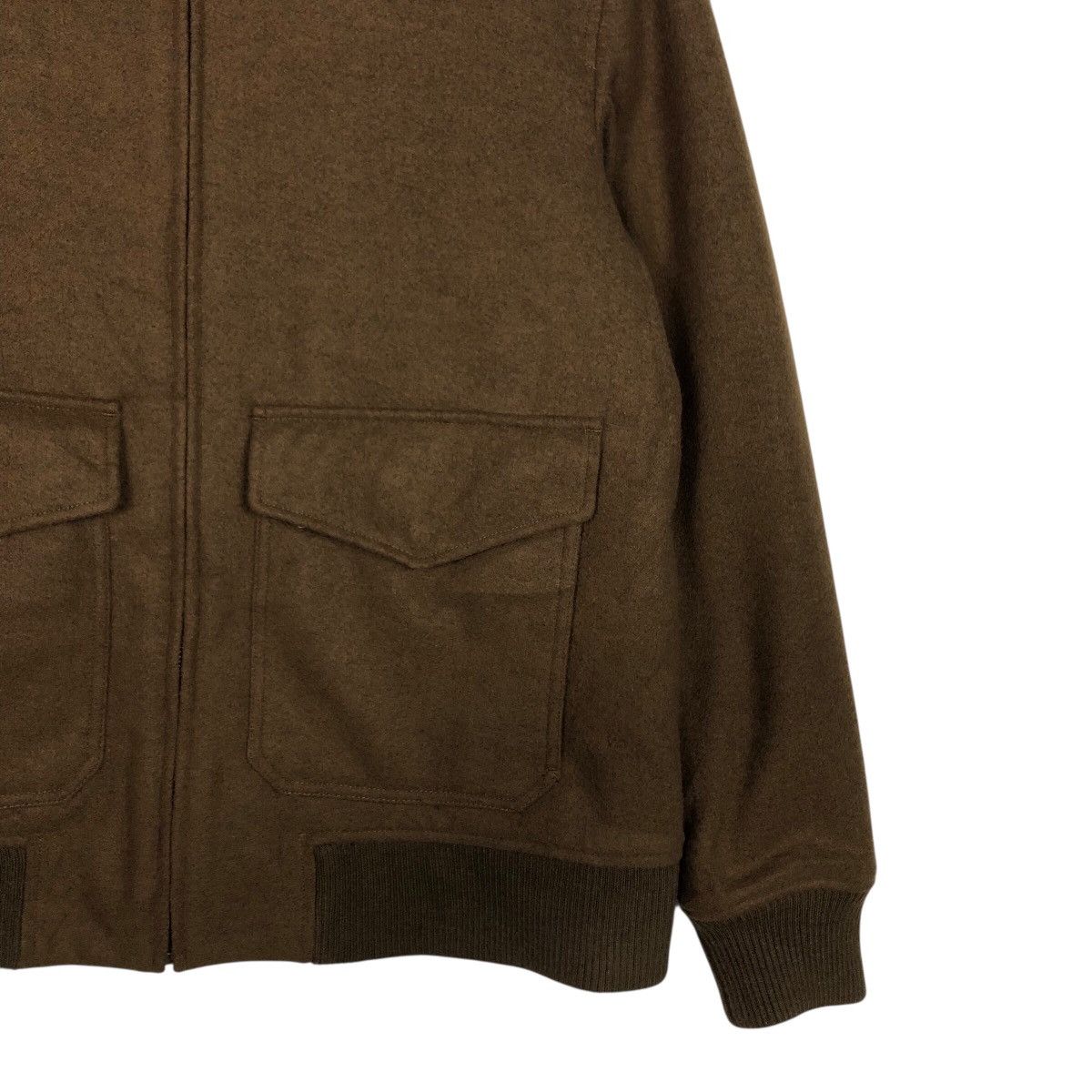 Japanese Brand 📌Rich Brown Vintage Wool Bomber Jacket Uniqlo Issey Miyake Size US M / EU 48-50 / 2 - 6 Thumbnail
