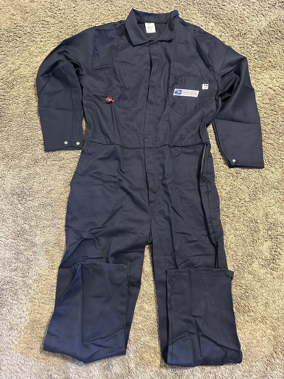 image of Anti Social Social Club x Vintage Guard Line Fr Usps Mailman Coveralls 00S Size XL in Blue, Men's
