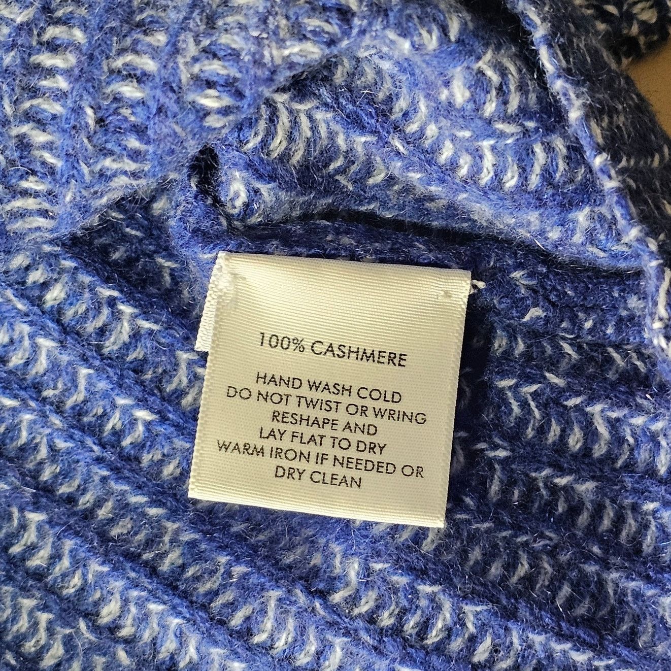 White + Warren EUC WHITE + WARREN Cashmere Blue/White Mock Neck Sweater XS Size XS / US 0-2 / IT 36-38 - 7 Thumbnail