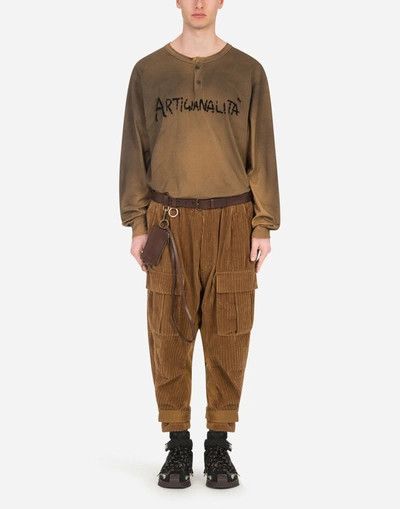 Dolce & Gabbana o1y0125 Cargo Velvet Pant in Brown Size US 30 / EU 46 - 5 Thumbnail