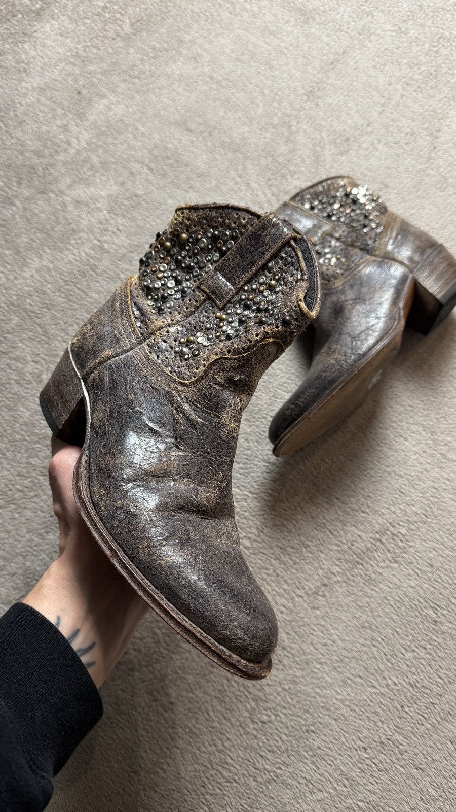 Sendra Vintage Sendra Western Cowboy Leather Boots y2k miu miu Size US 7 / IT 37 - 2 Thumbnail