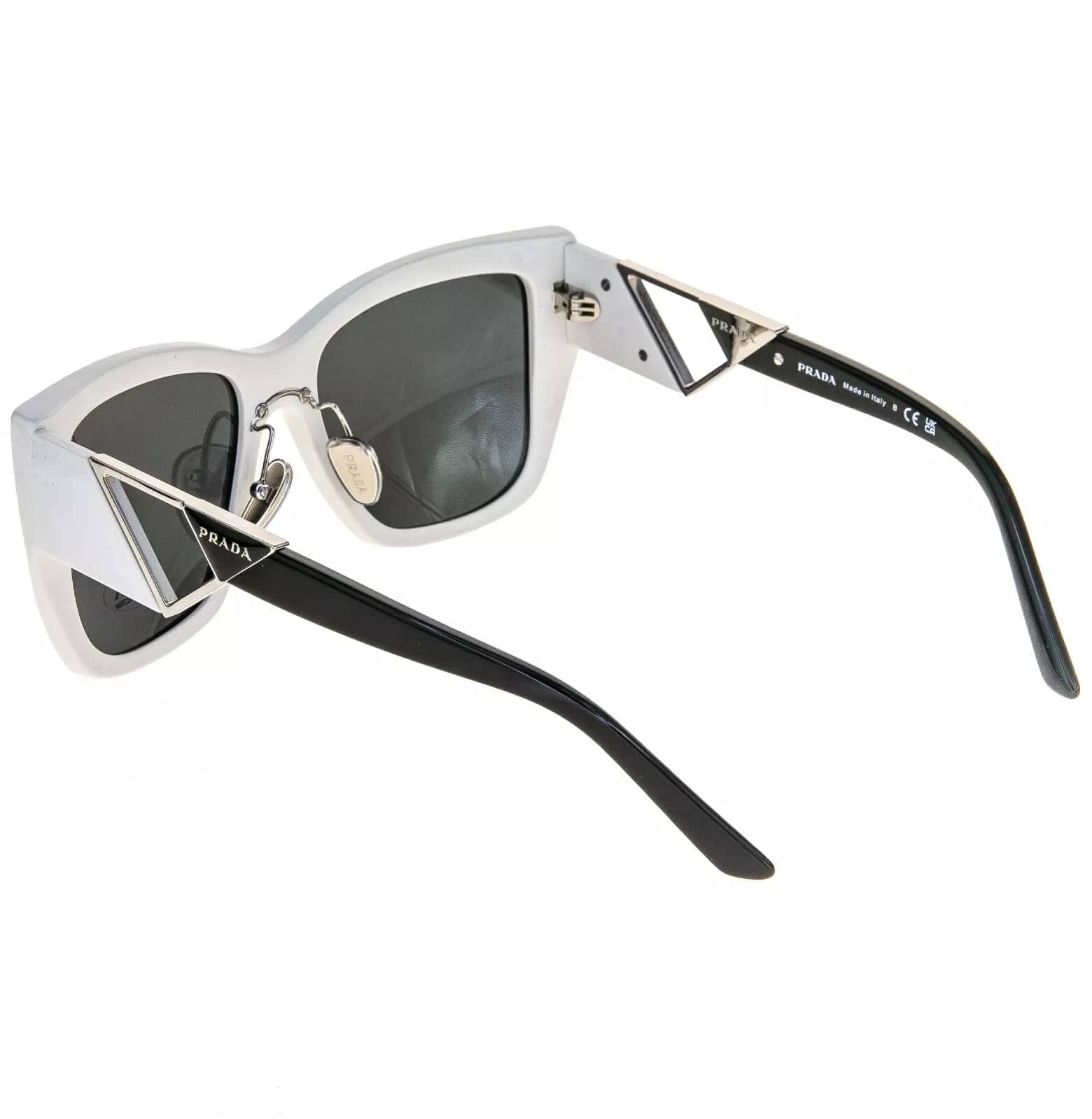 Prada PRADA SYMBOLE White Silver PR21YS 21Y Fashion Sunglasses Size ONE SIZE - 3 Thumbnail
