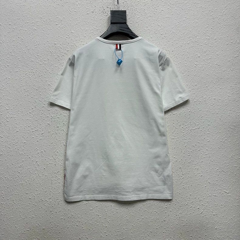 Thom Browne Thom browne Pocket striped white short-sleeved T-shirt 2503 Size US M / EU 48-50 / 2 - 2 Thumbnail