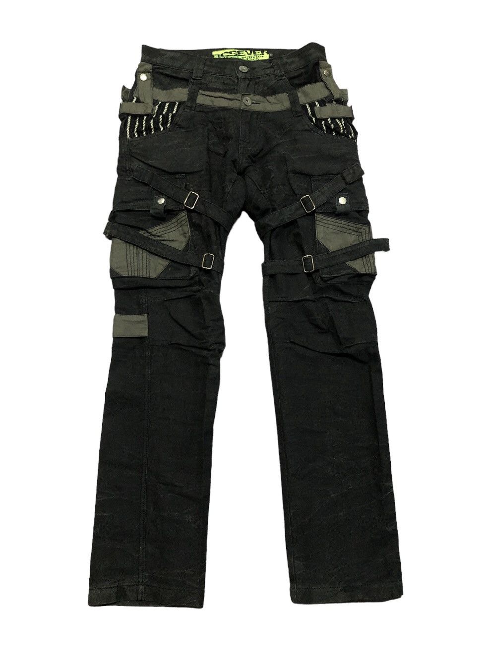If Six Was Nine × Japanese Brand × Le Grande Bleu (L.G.B.) BLUE INC BONDAGE PANT MULTI POCKET CARGO STYLE DOUBLE WAIST Size US 30 / EU 46 - 7 Thumbnail