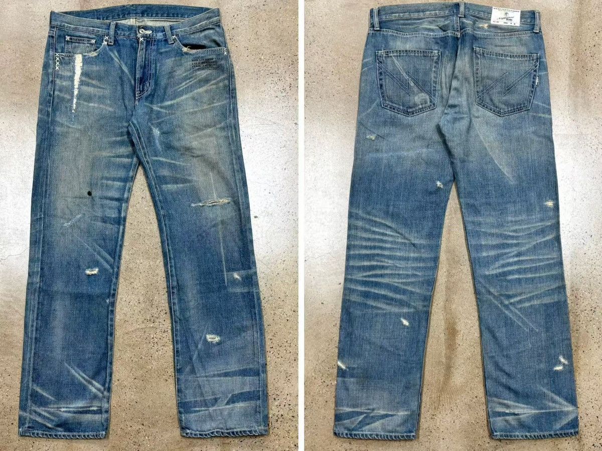 Neighborhood NBHD Neighborhood 05 CRACK Savage Denim Mid M Size US 34 / EU 50 - 1 Thumbnail