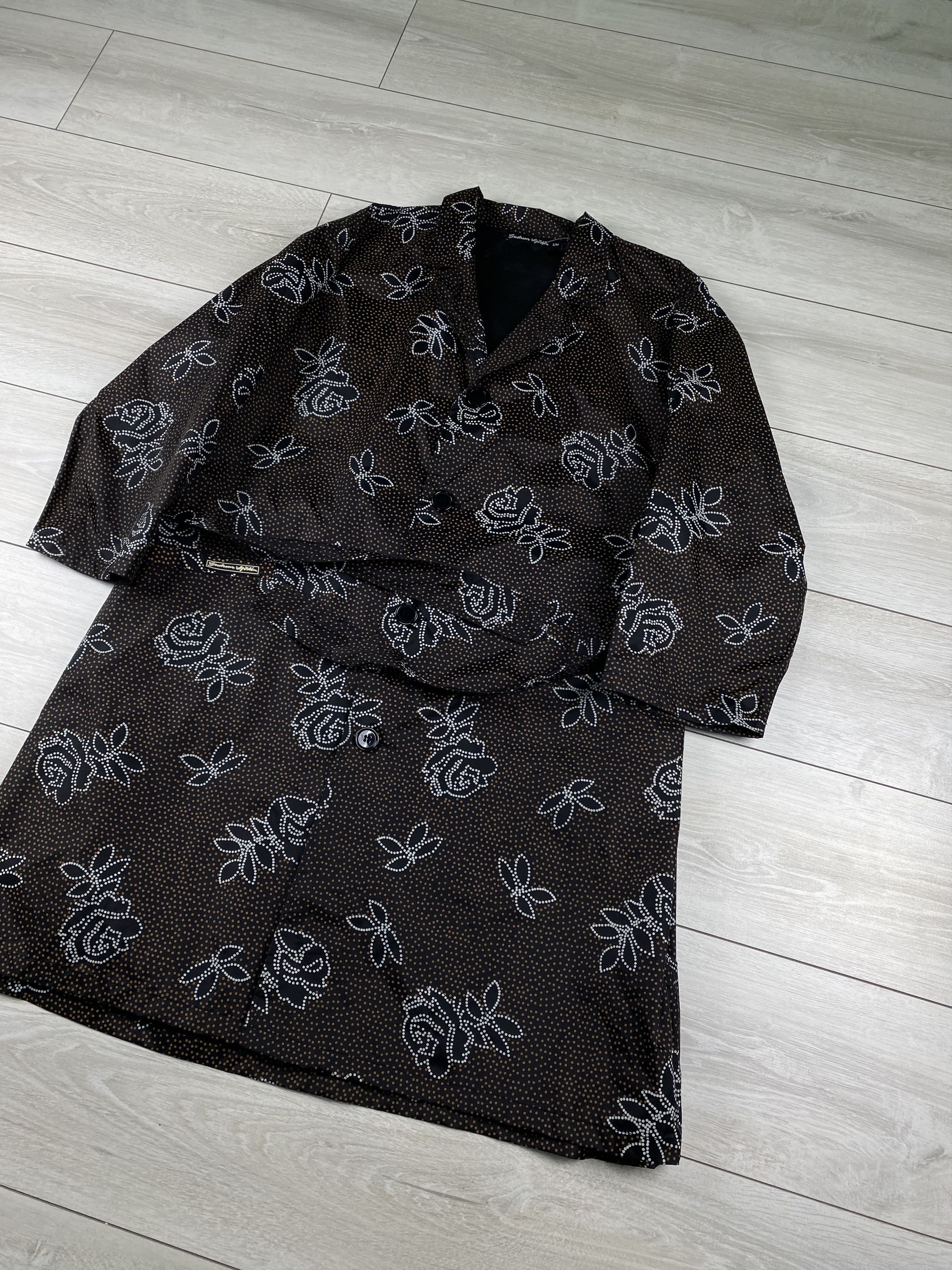 Gudrun Sjoden Gudrun Sjoden Rain Jacket Trench Floral Tie Waist Pockets Size M / US 6-8 / IT 42-44 - 2 Thumbnail