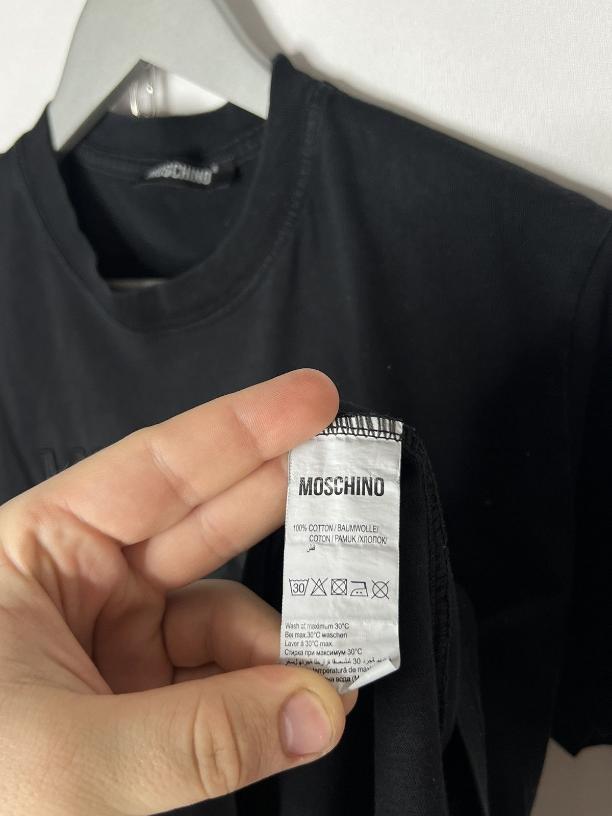 Designer 💵 Moschino Luxury T-Shirt Tee Big Logo Short Sleeve 💵 Size US S / EU 44-46 / 1 - 7 Thumbnail